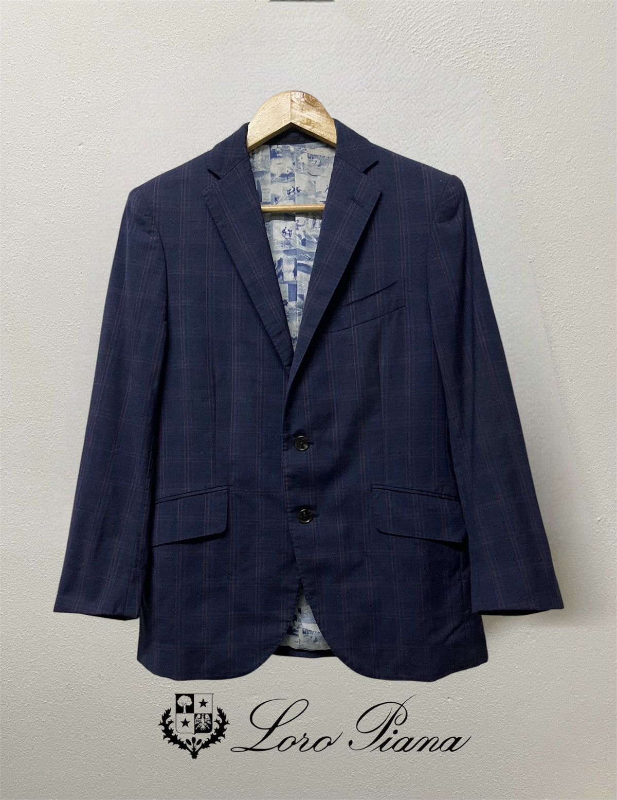 Loro Piana 90s LORO PIANA MOTS PLAID WOOL BLAZZER RARE DESIGN Size US M / EU 48-50 / 2 - 1 Thumbnail