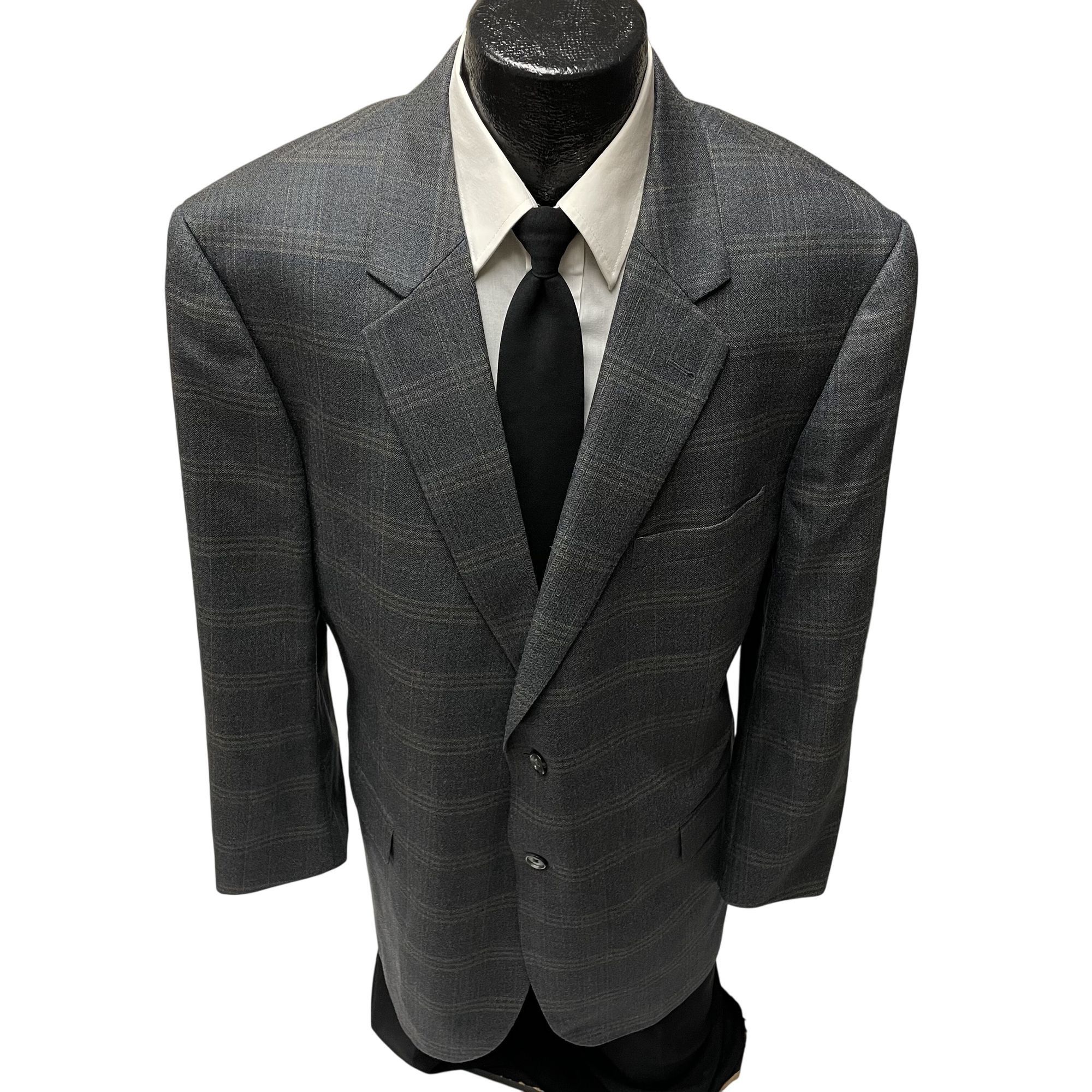 Jos. A. Bank Jos A Bank Sport Coat Gold OVERCHECK Wool Jacket Size 48R - 1 Thumbnail