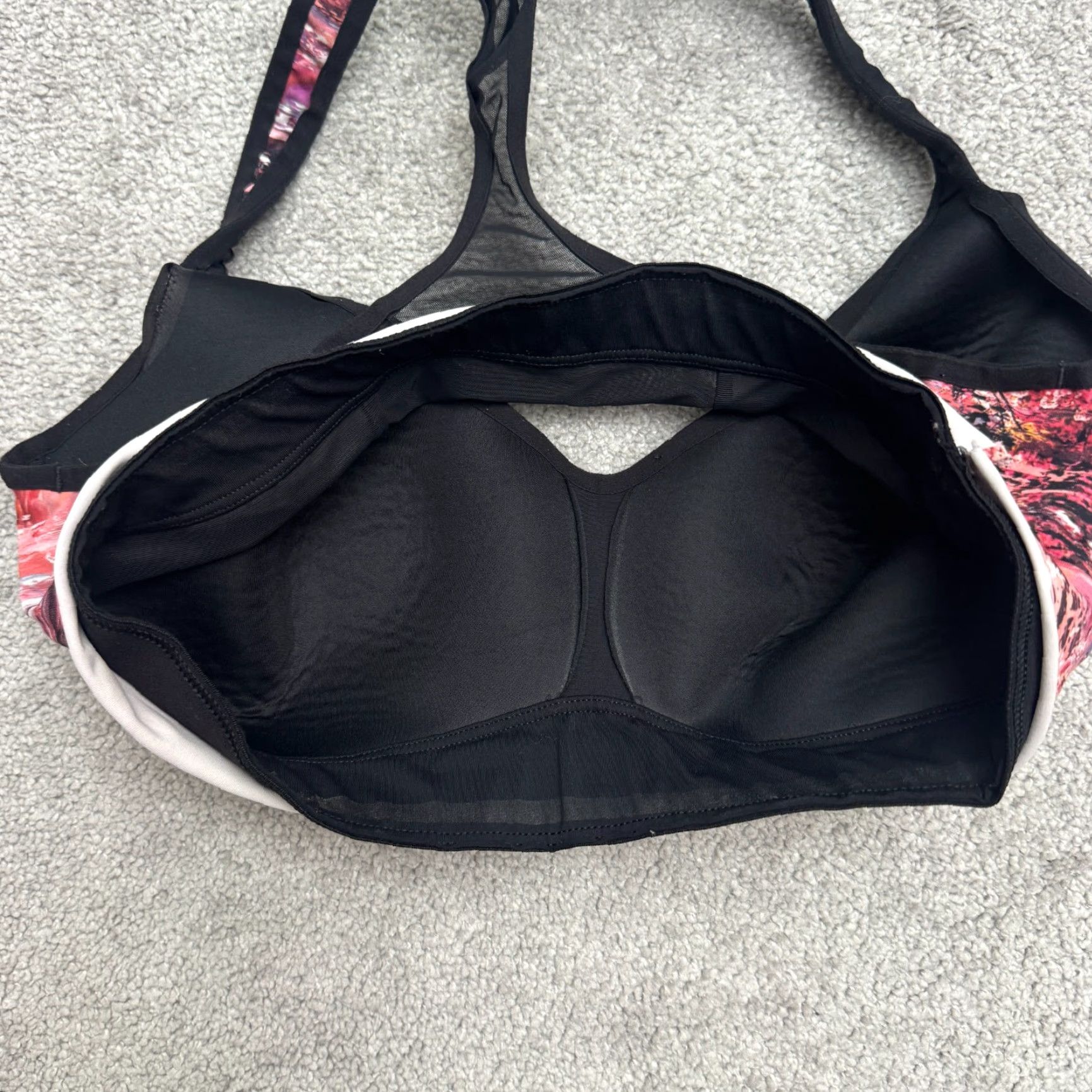 Lululemon Lululemon Energy Blooming Pixie Abstract Padded Sports Bra 8 Racerback Multicolor Breathable Medium Support Womens Size ONE SIZE - 5 Thumbnail
