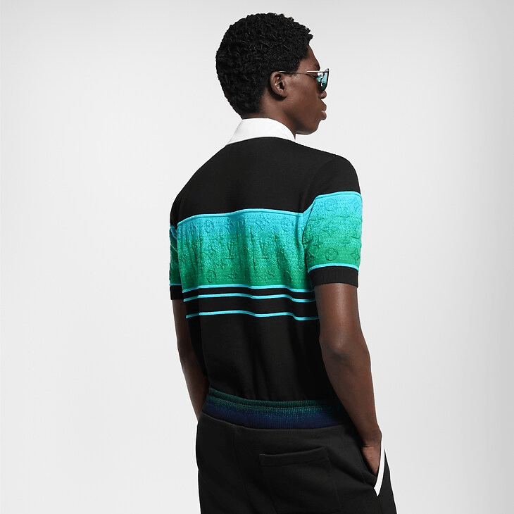 Louis Vuitton Iridescent Jacquard Short-Sleeved Polo Size US XXL / EU 58 / 5 - 4 Thumbnail