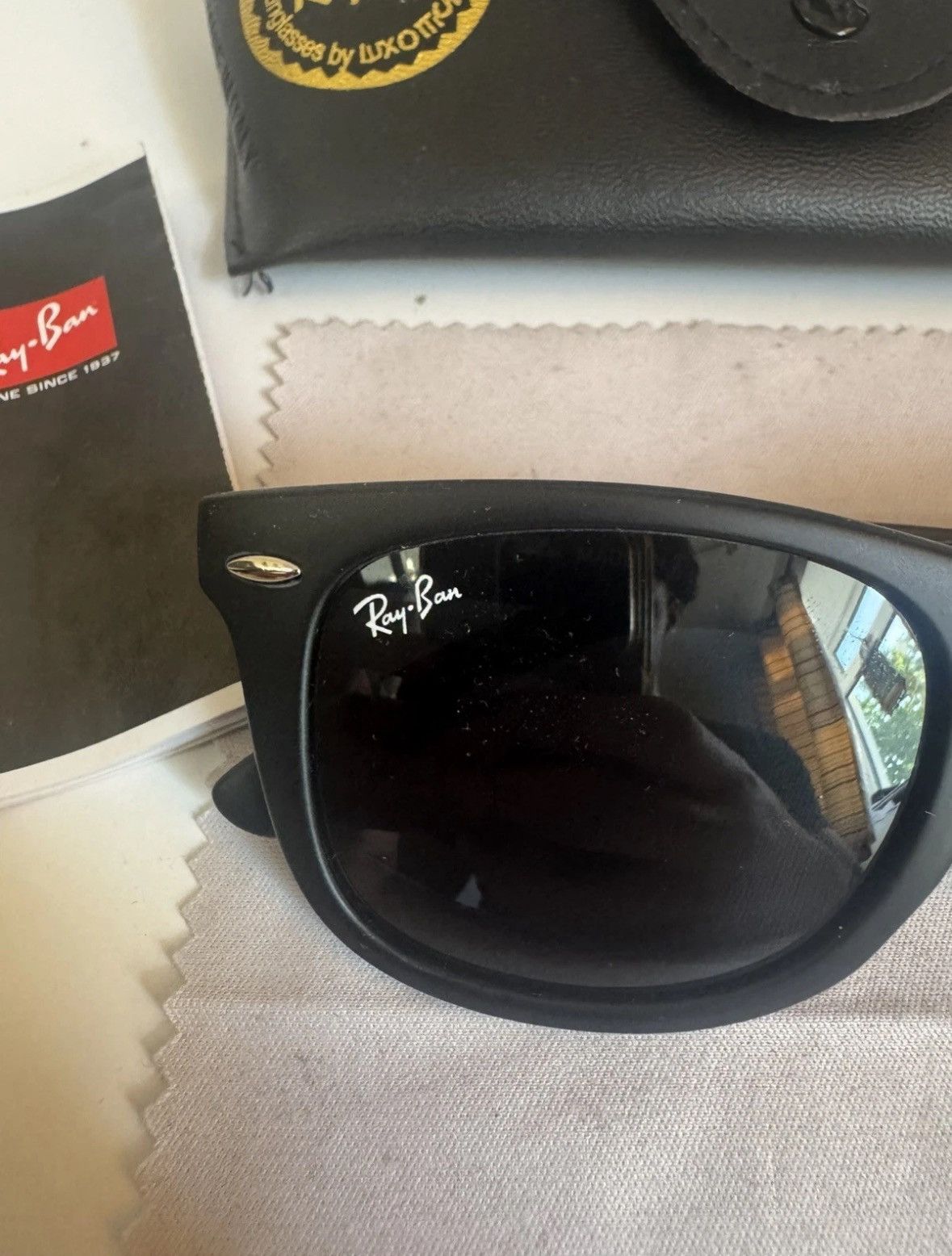 RayBan Ray-Ban RB2140 Wayfarer Sunglasses Black Size ONE SIZE - 3 Thumbnail