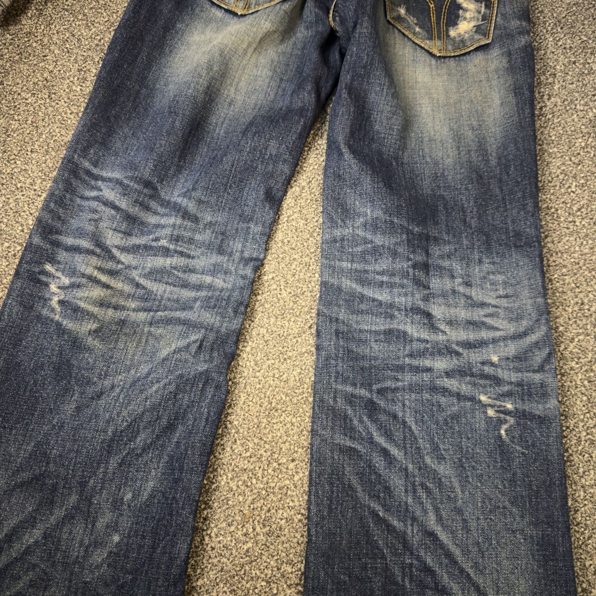 Beauty Beast 🔥 Flared Exotic Vintage Lolita Low Rise Jeans W31 Size 31" - 12 Thumbnail