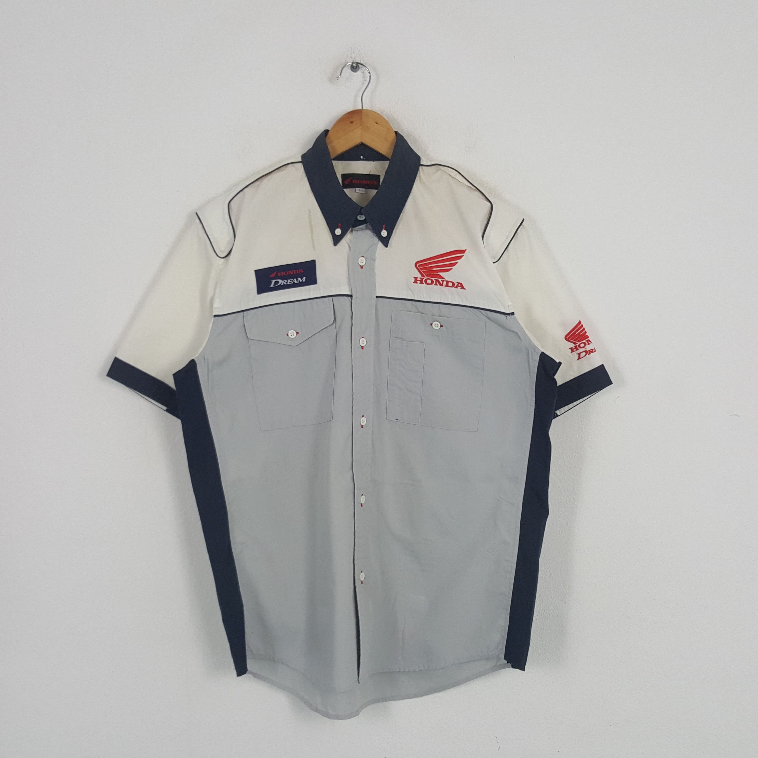Honda Vintage Honda Japanese Racing Team Shirt Jacket C267N66 Size US L / EU 52-54 / 3 - 3 Thumbnail
