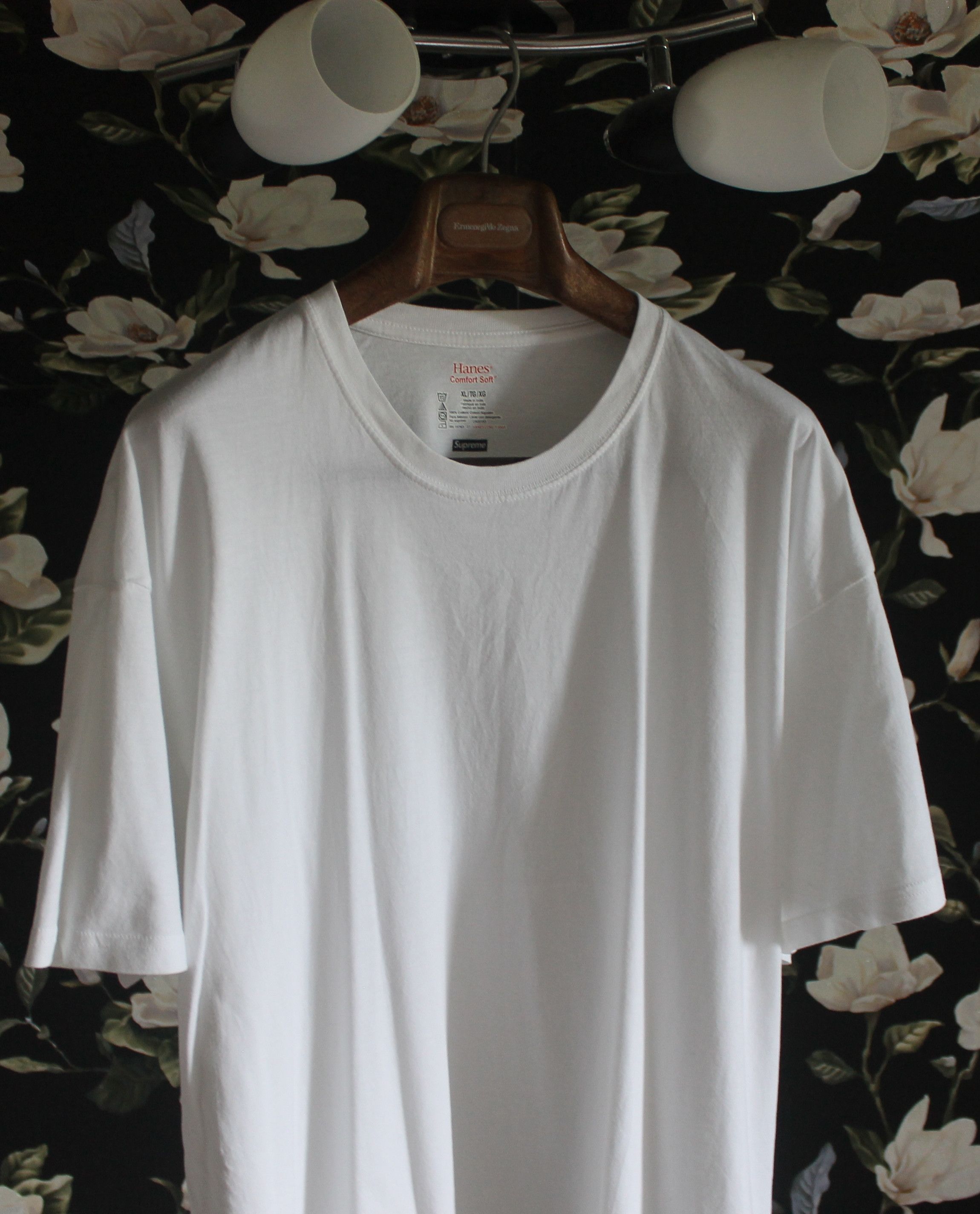 Hanes × Supreme Hanes x Supreme Basic White T-Shirt Size US XL / EU 56 / 4 - 2 Thumbnail
