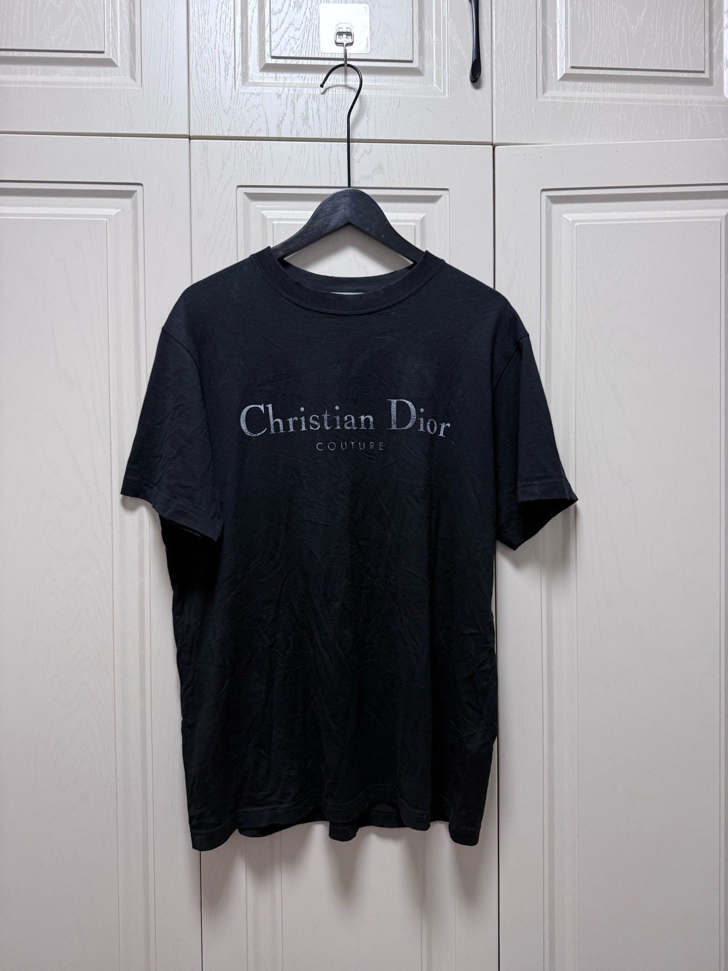 Dior Dior Black Logo Print Short-Sleeve T-Shirt Size US M / EU 48-50 / 2 - 1 Thumbnail