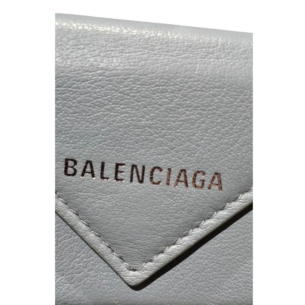 Balenciaga Balenciaga Papier Compact Wallet Blue Leather Size ONE SIZE - 2 Thumbnail
