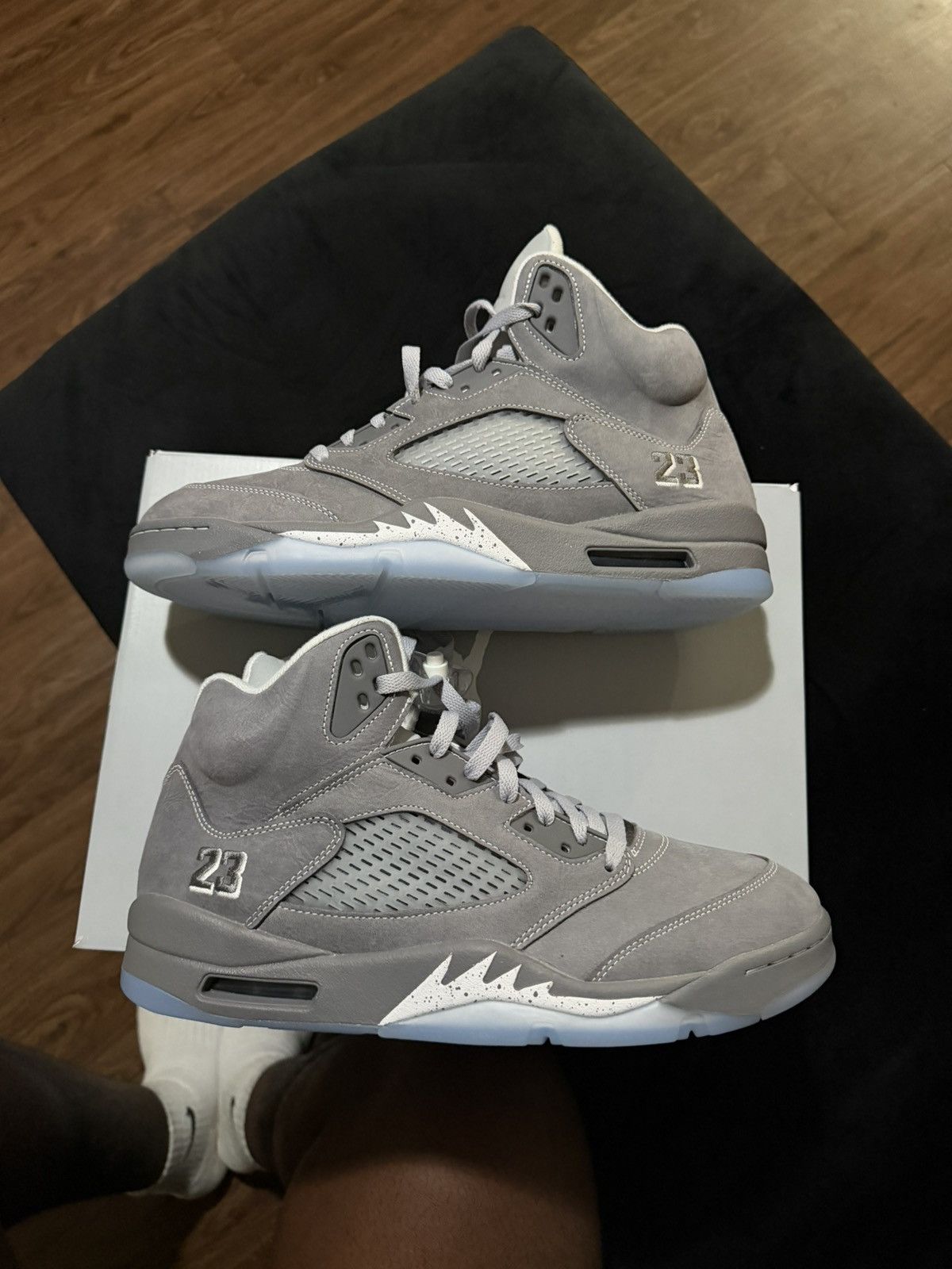 Jordan Brand Wolf gray 5s Size US 12 / EU 45 - 1 Thumbnail