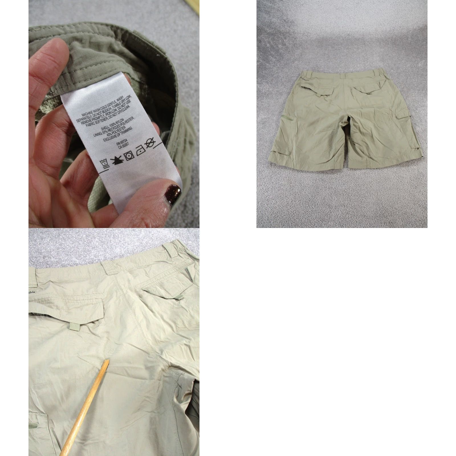Vintage Columbia Shorts Mens 38 Omnishade Beige Lightweight Nylon Cargo Size US 38 / EU 54 - 8 Thumbnail