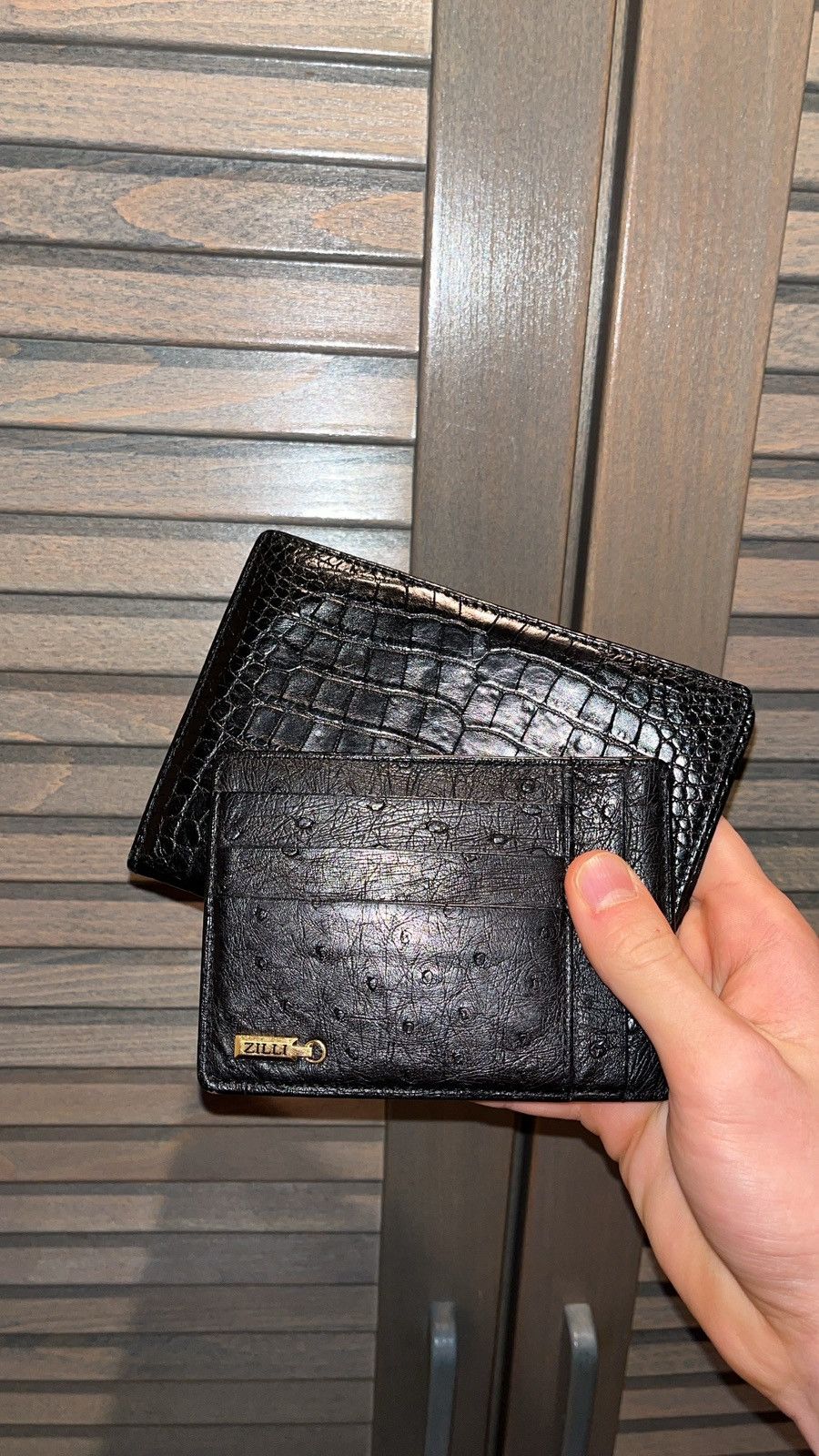 ZILLI CROCODILE BLACK WALLETS