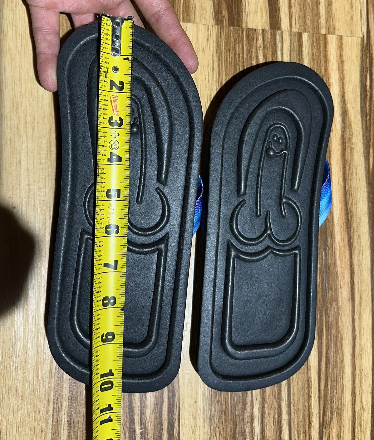 Other Black/Blue Slide Sandals with Funny Unique Design Size US 6 / EU 39 - 4 Thumbnail