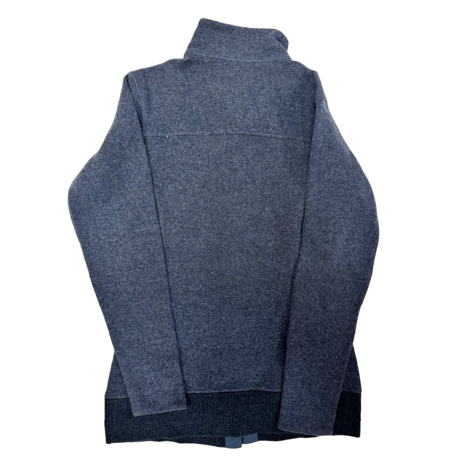 Prana VINTAGE Mountain Hardwear Sweater Women Small Blue Wool Blend Button Knit Size S / US 4 / IT 40 - 2 Thumbnail