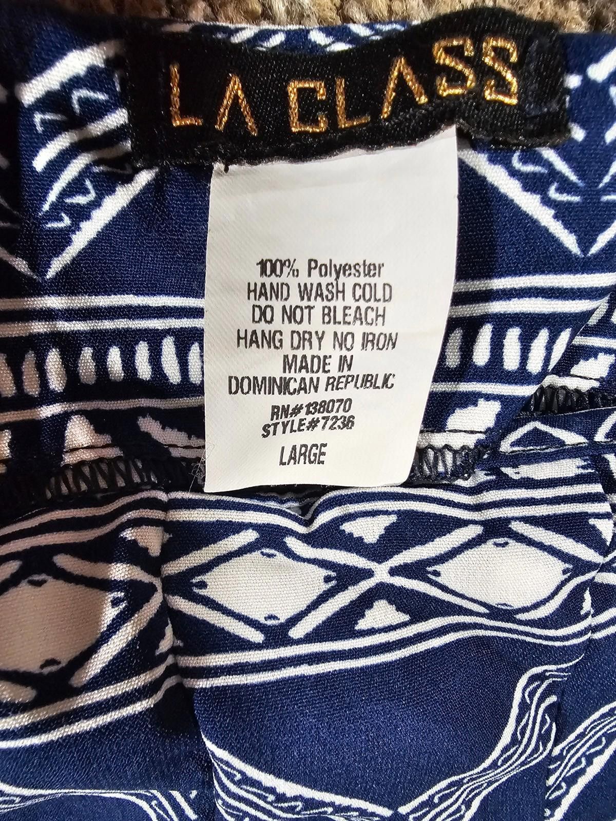 Other LA CLASS Blue White L Dress Size L / US 10 / IT 46 - 3 Thumbnail