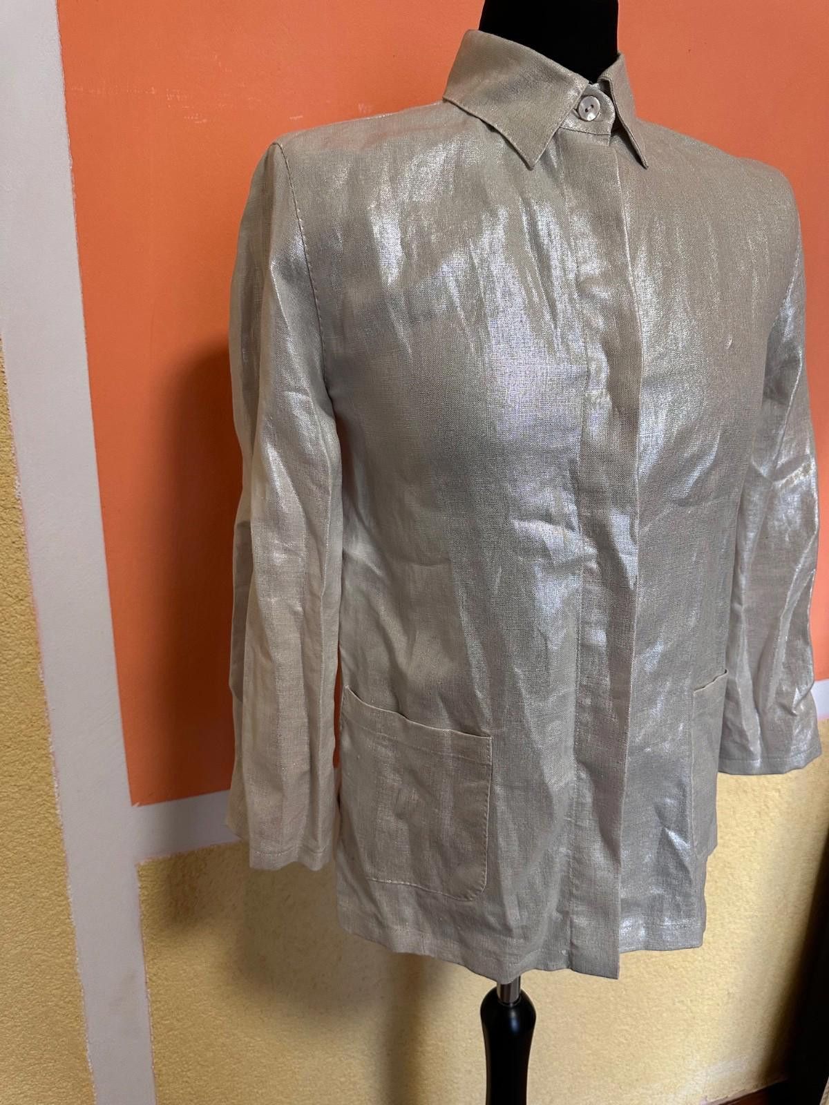 Max Mara Womens Max Mara Linen Jacket Sz IT 42 Size M / US 6-8 / IT 42-44 - 3 Thumbnail