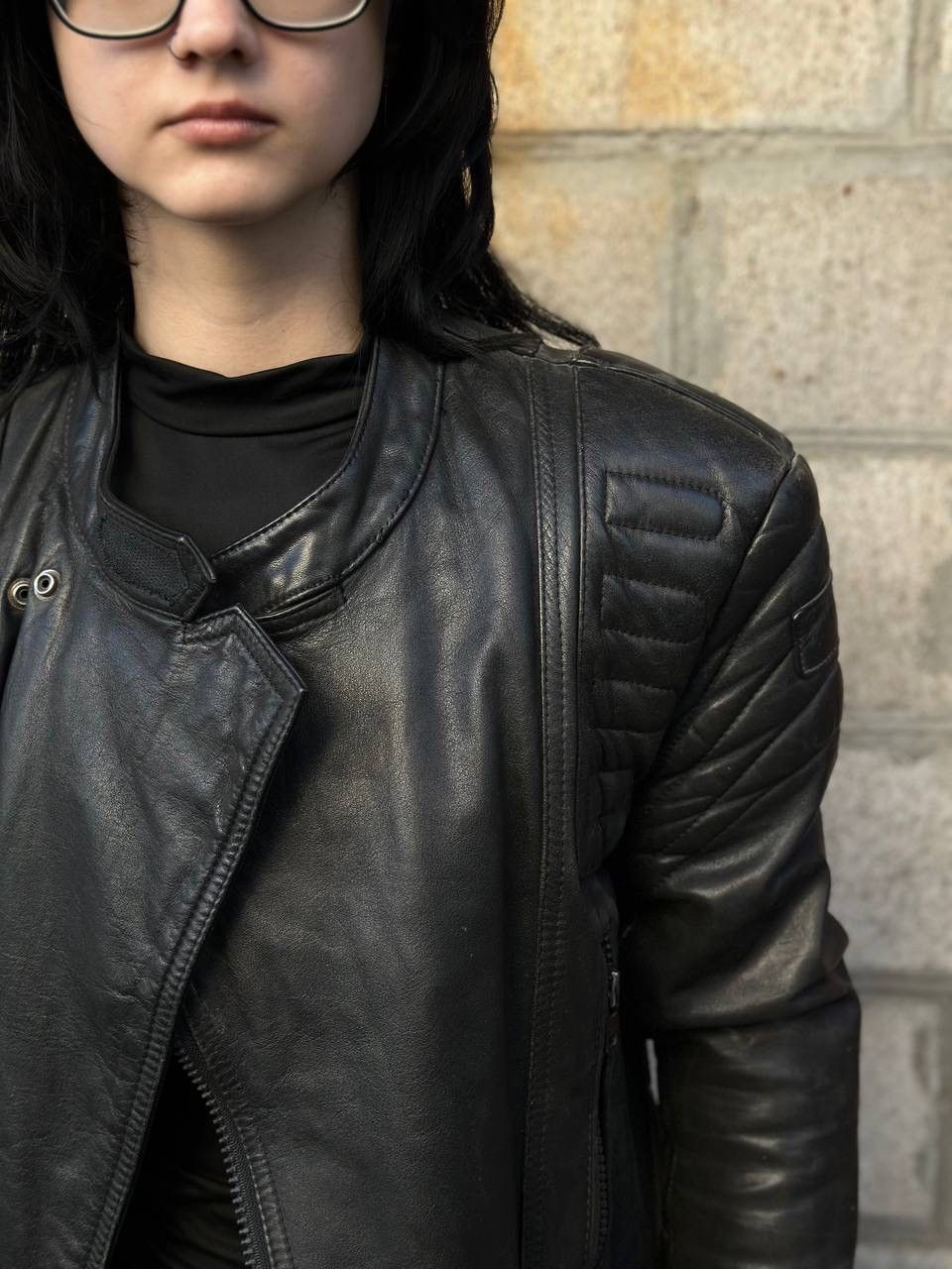 Genuine Leather VTG Moto Leather Jacket Size M Y2K Western 00s USA Hype Tren Size US L / EU 52-54 / 3 - 8 Thumbnail