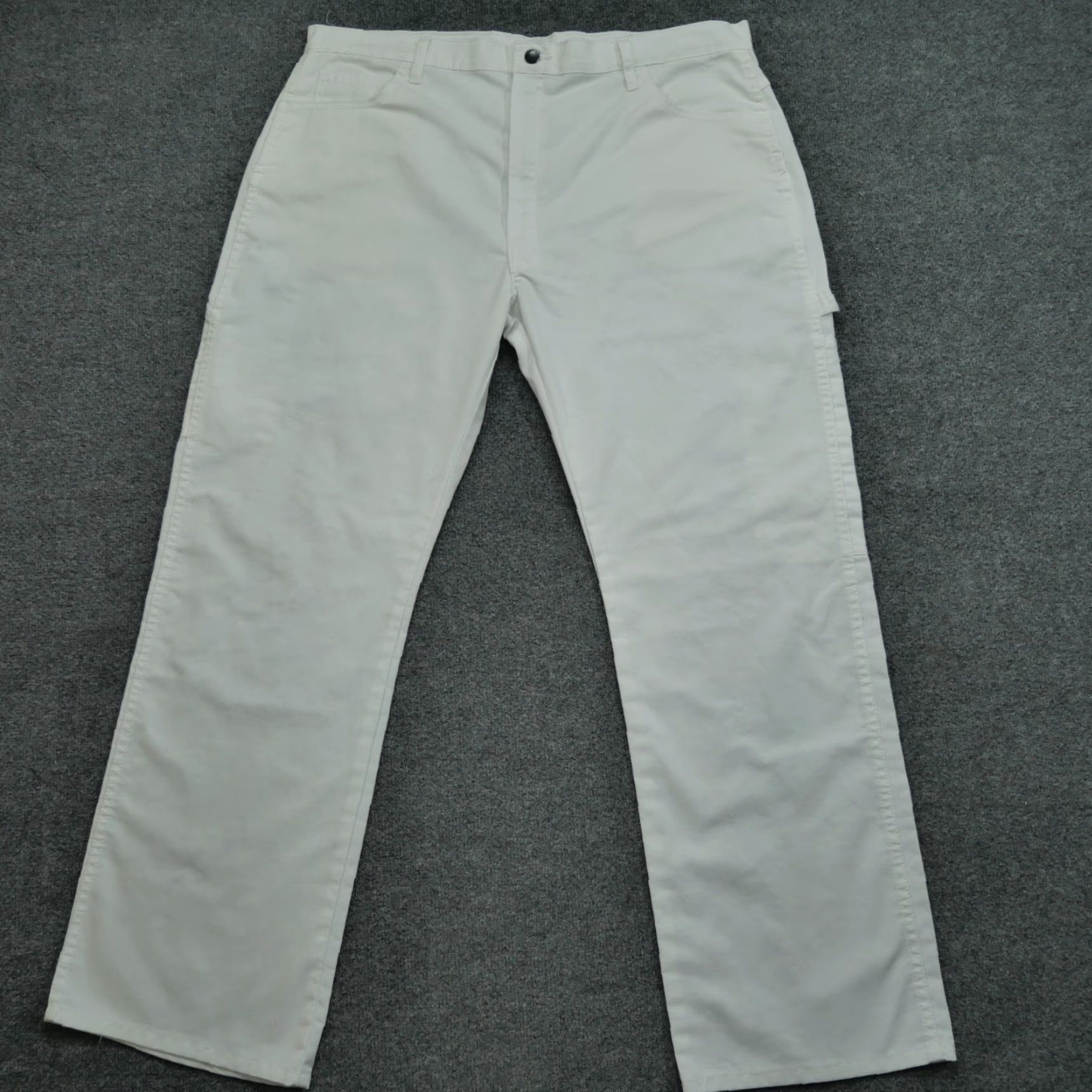 Dickies Dickies Pants Mens 40x32 White Painters Workwear Carpenter Flat Front Straight Inseam 32 Regular Size US 40 / EU 56 - 2 Thumbnail