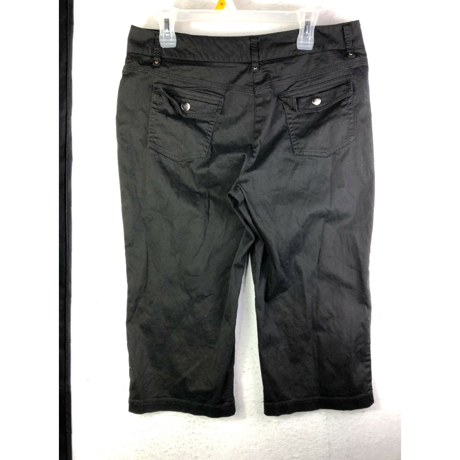 Vintage Larry Levine Mid Rise Stretch Womens Size 14 Black Pants Size 36" / US 14 / IT 50 - 7 Thumbnail