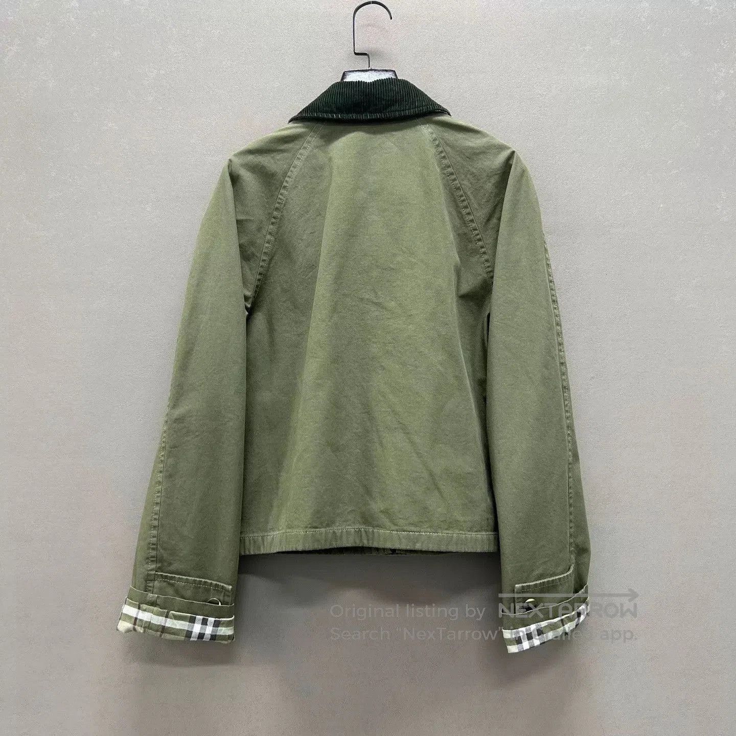 Burberry Green Utility Jacket with Corduroy Collar. Size US S / EU 44-46 / 1 - 2 Thumbnail