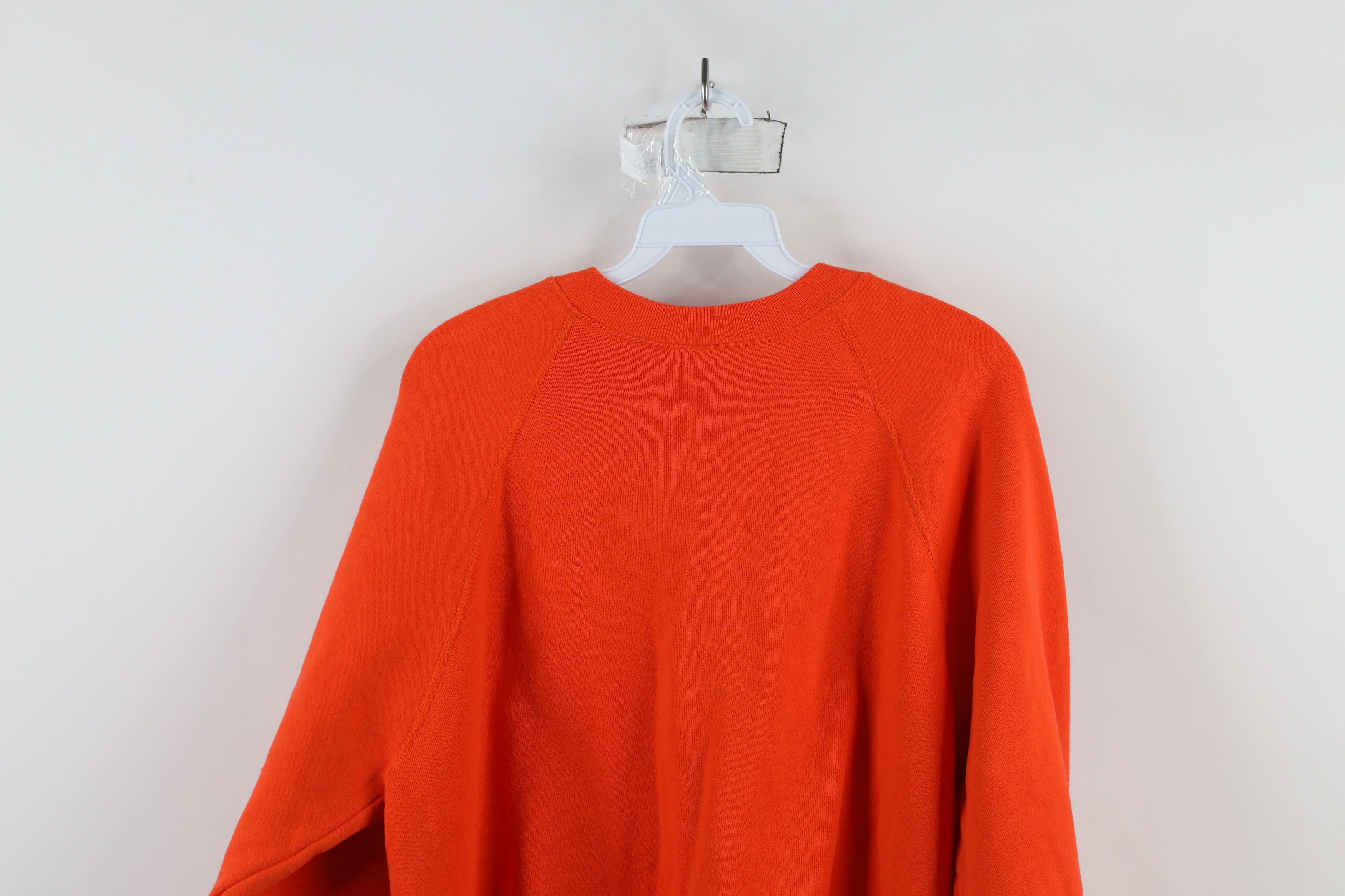 Vintage Vintage 80s 90s Streetwear Raglan Sweatshirt Orange USA Size US L / EU 52-54 / 3 - 12 Thumbnail