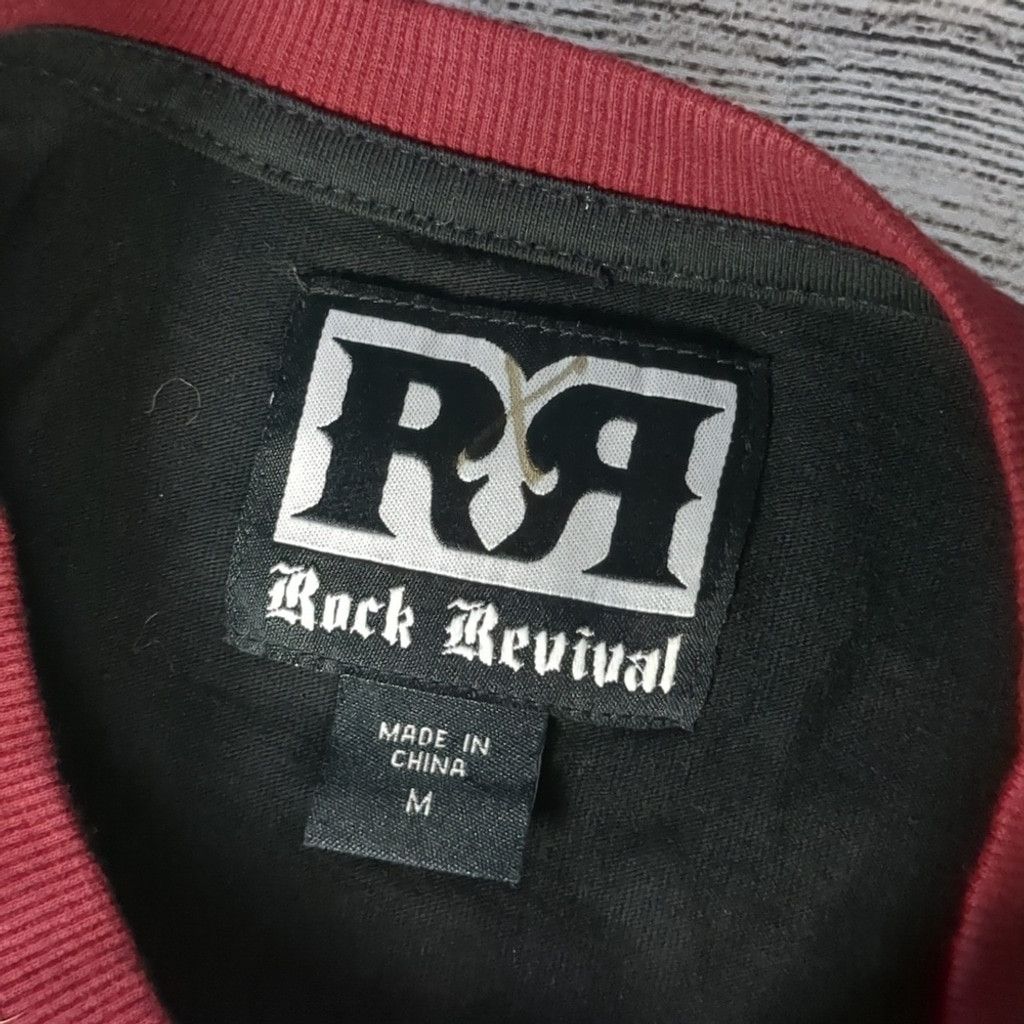 Rock Revival Rock revival burgundy and black long sleeve tee size medium Size US M / EU 48-50 / 2 - 3 Thumbnail