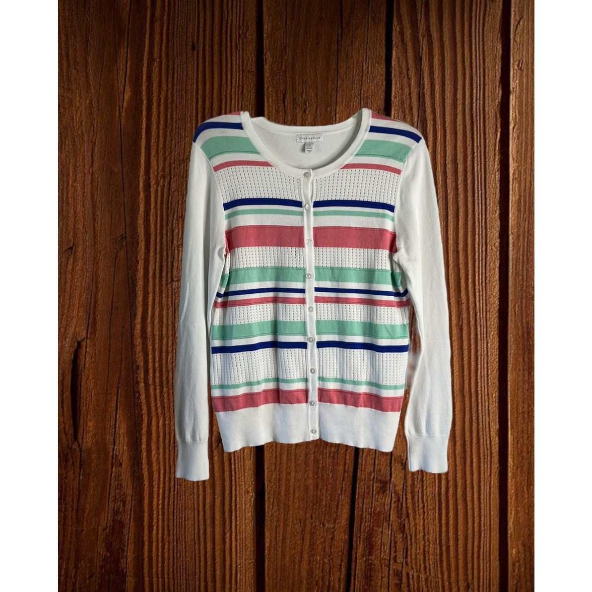 Vintage 80s Vintage Charter Club knit sweater cardigan Size M / US 6-8 / IT 42-44 - 7 Thumbnail