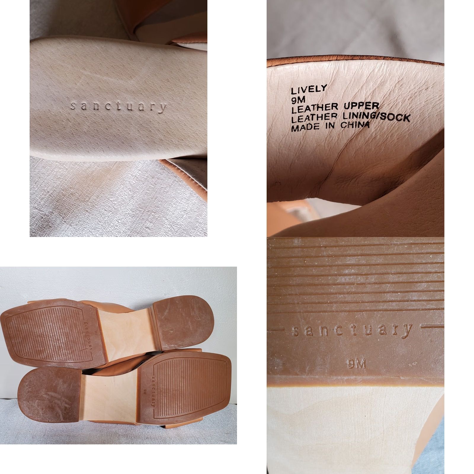 Sanctuary Sanctuary Lively Soft Tan Leather Wood Heel Platform Sandals Women US 9 M New♪ Size US 9 / IT 39 - 8 Thumbnail