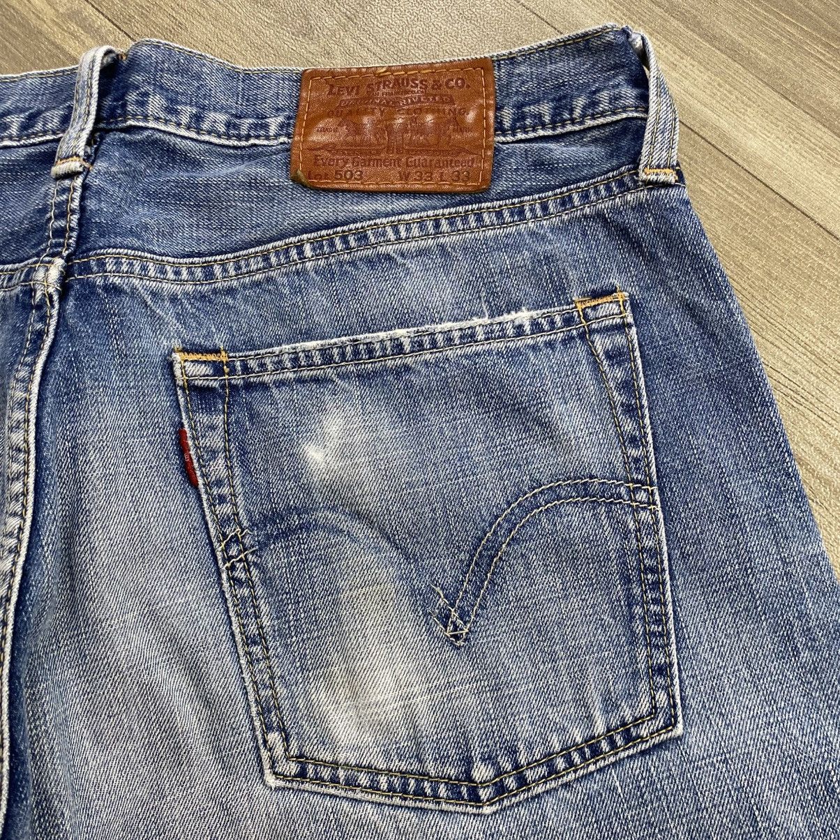 Levi's Vintage Clothing 🇯🇵 1990s Vintage Levis 503 Japan 33x33 Distressed Faded Jeans Size US 33 - 16 Thumbnail