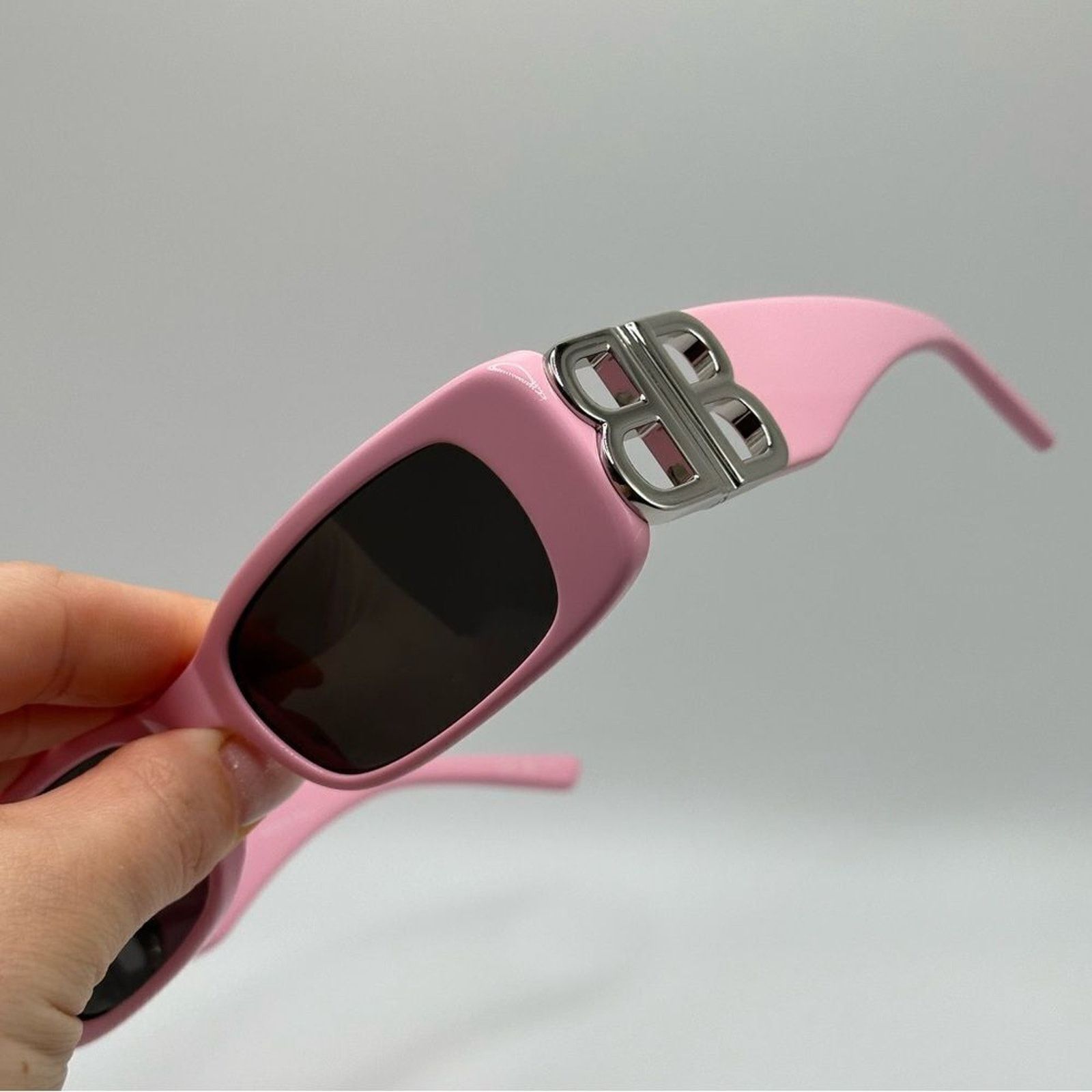 Balenciaga BRAND NEW BALENCIAGA BB0096S 012 Pink/Silver/Grey Sunglasses Size ONE SIZE - 6 Thumbnail