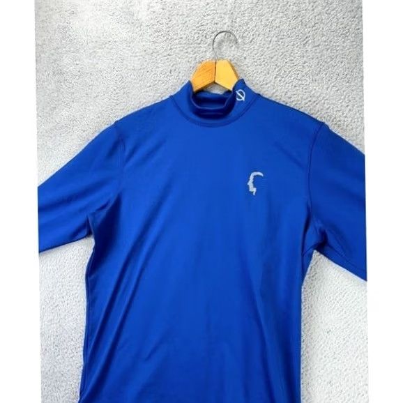 Oscar Jacobson VINTAGE Oscar Jacobson Shirt Mens Medium Blue WPS Ron Thermal Turtleneck Pullover Golf Size US M / EU 48-50 / 2 - 4 Thumbnail