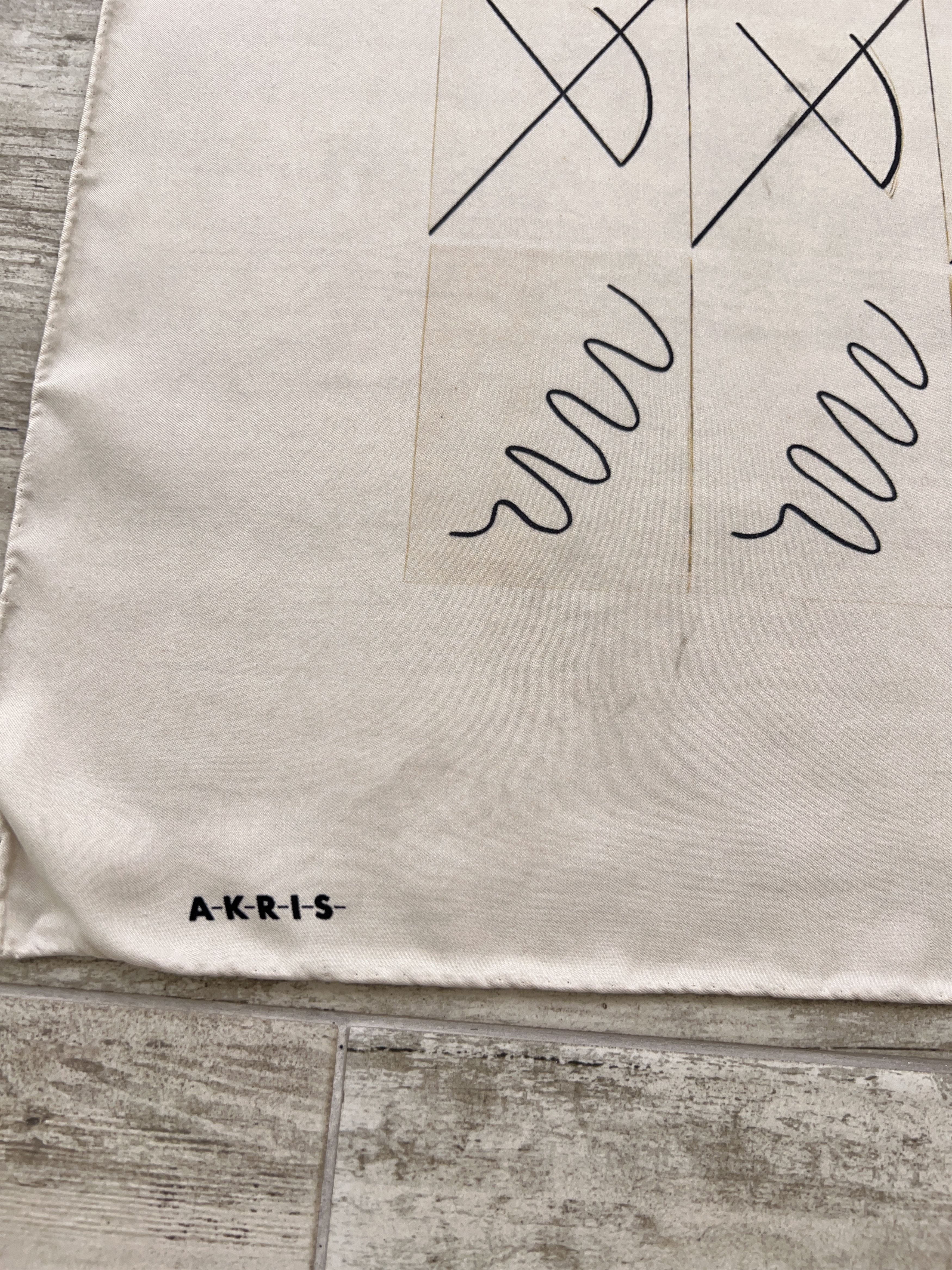 Akris × Designer Akris Albert Kriemler x Geta Brātescu Silk Square Scarf Size ONE SIZE - 2 Thumbnail