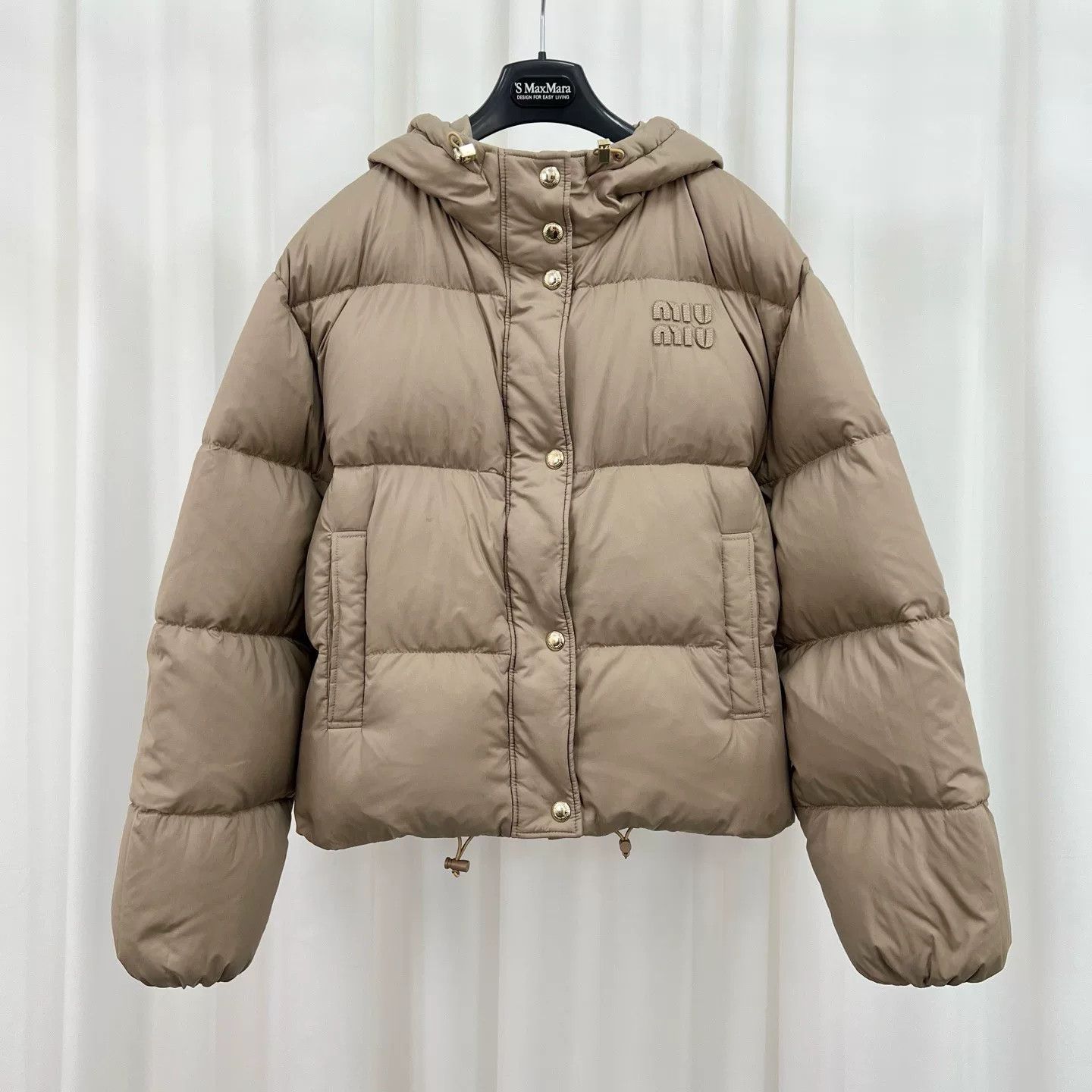 Miu Miu Miu Miu 24 Embroidered Letter Down Jacket Size S / US 4 / IT 40 - 1 Thumbnail