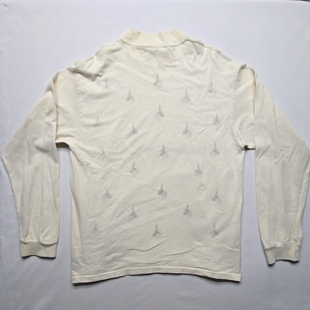 Artisan Outfitters Vintage Artisans Winter Themed L Cream AOP Tree Print Shirt Size US L / EU 52-54 / 3 - 8 Thumbnail