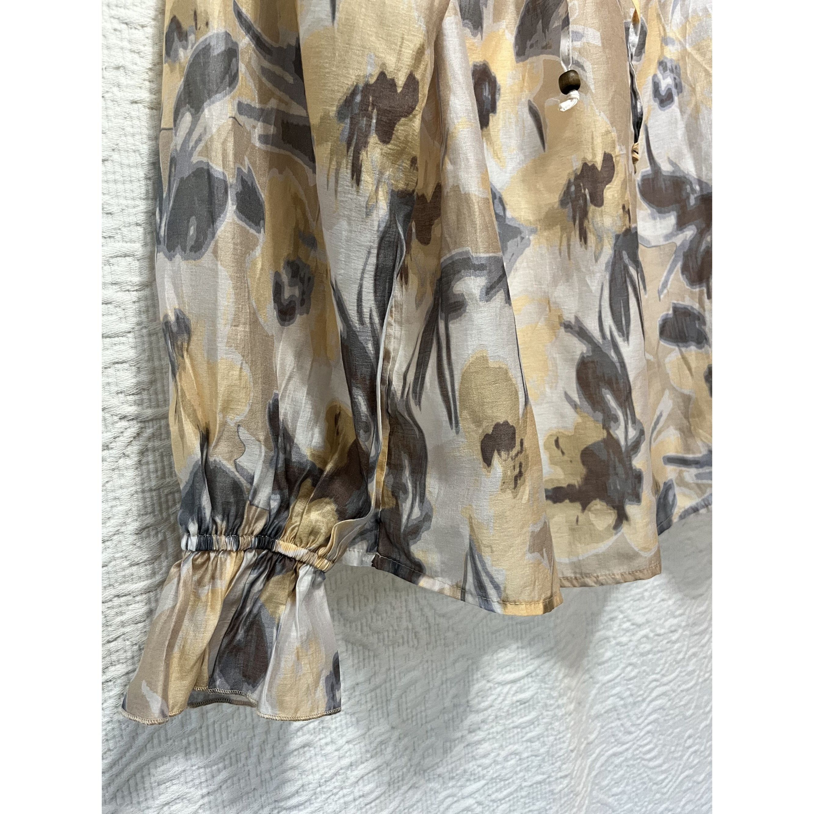 Other Martha Stewart Abstract Floral Sheer Blouse Top Womens Size Size S / US 4 / IT 40 - 3 Thumbnail