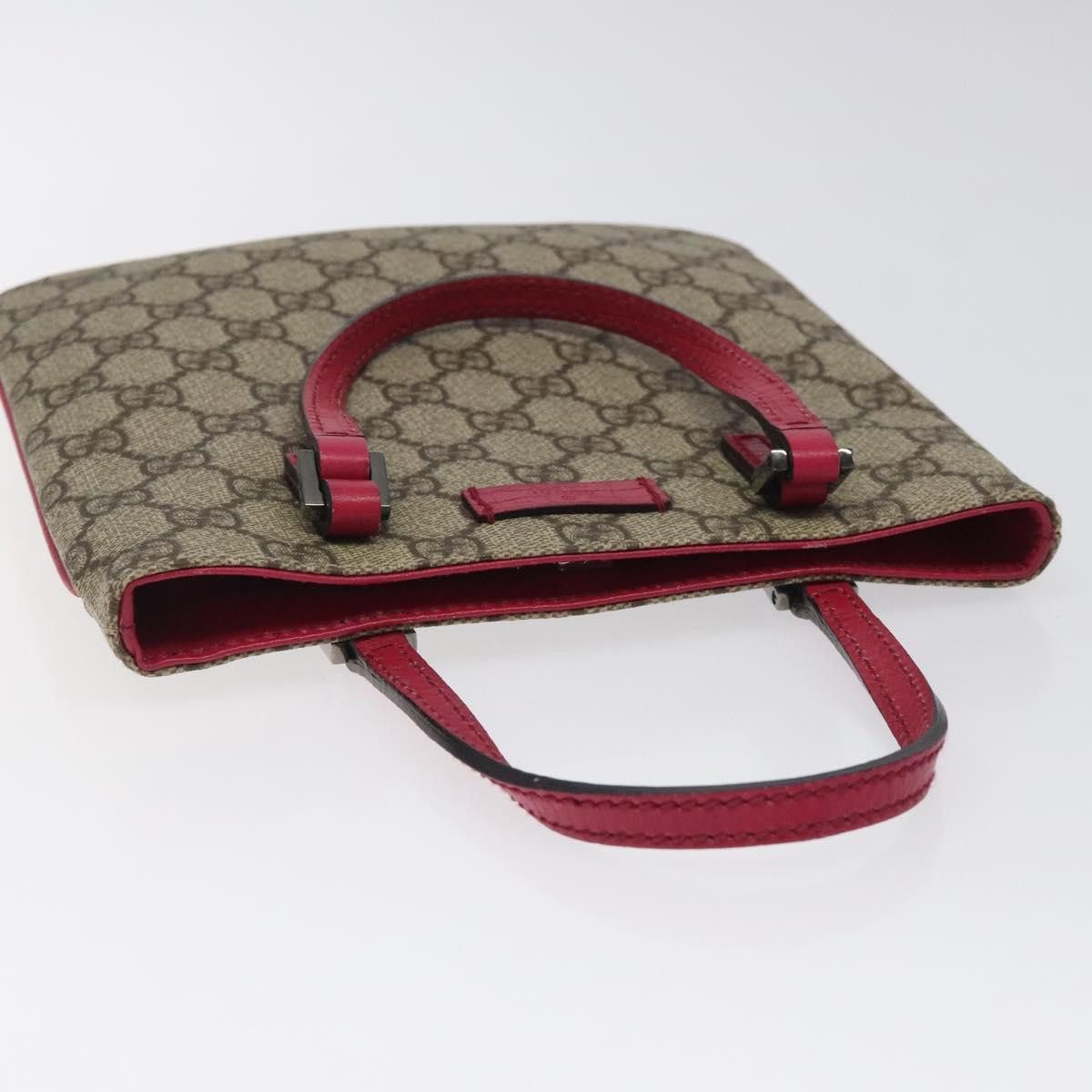 Gucci GUCCI GG Supreme Mini Hand Bag Pvc Leather Beige Size ONE SIZE - 6 Thumbnail