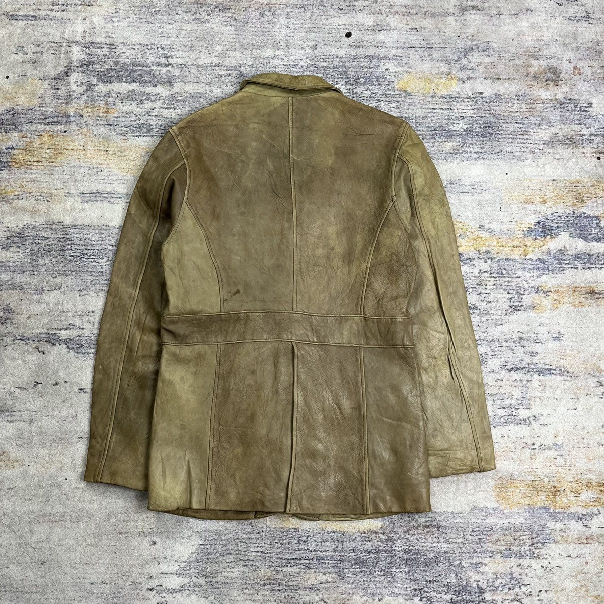 Isamu Katayama Backlash Isamu Katayama Backlash blazer bleach color leather jacket Size US M / EU 48-50 / 2 - 2 Thumbnail