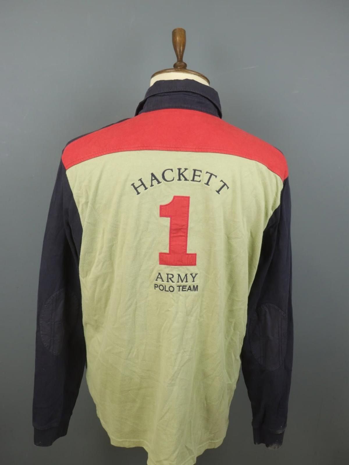 Hackett Hackett 1 Army Polo Team Raglan Sleeve Shirt Size XL Size US XL / EU 56 / 4 - 3 Thumbnail