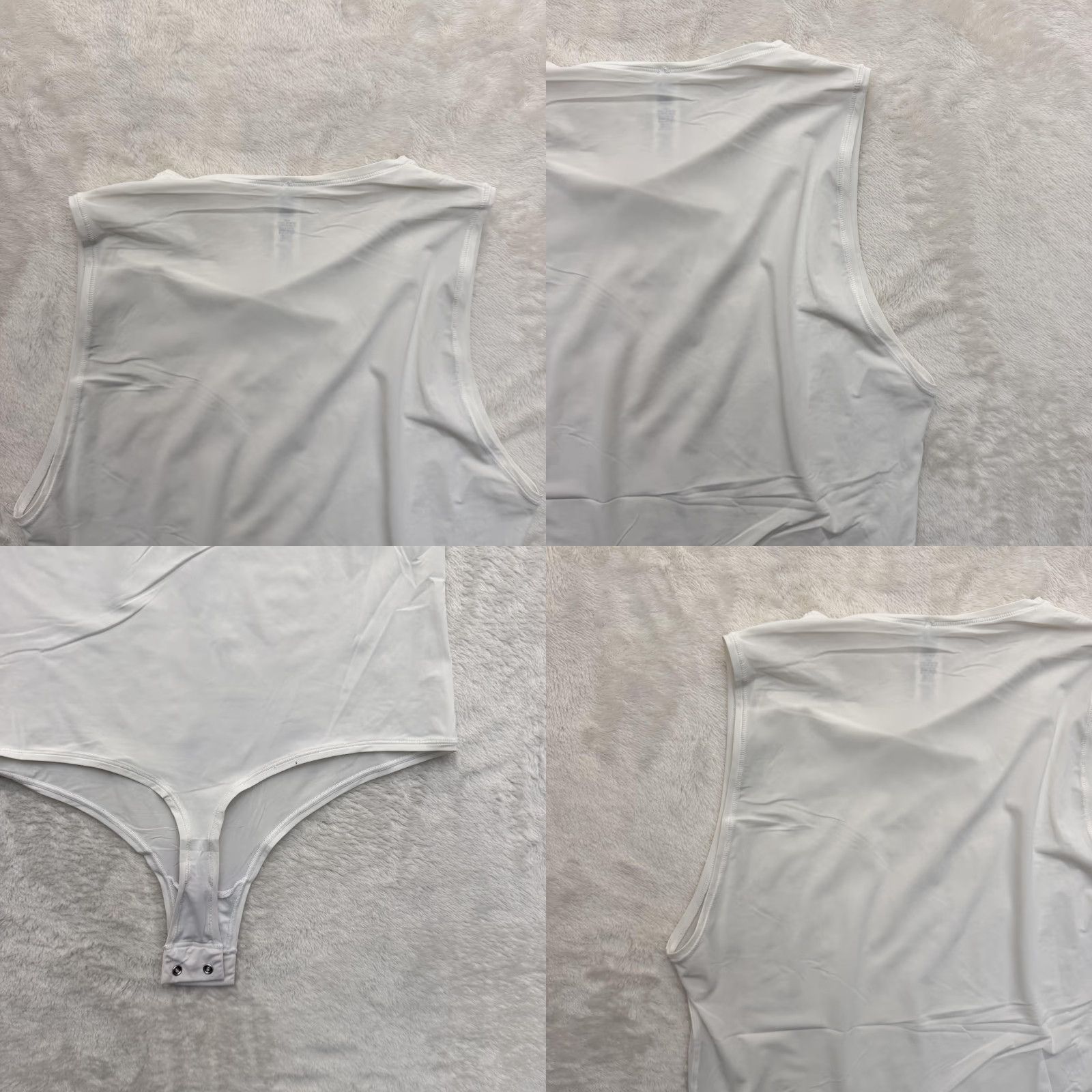 SKIMS Skims Bodysuit One Piece Womens Large White Sleeveless Thong Stretch Shapewear Size L / US 10 / IT 46 - 8 Thumbnail