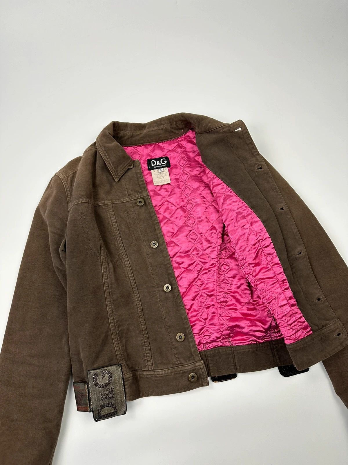 Dolce & Gabbana Dolce Gabbana AW2003 Patch Tags Brown Jacket Size L / US 10 / IT 46 - 9 Thumbnail
