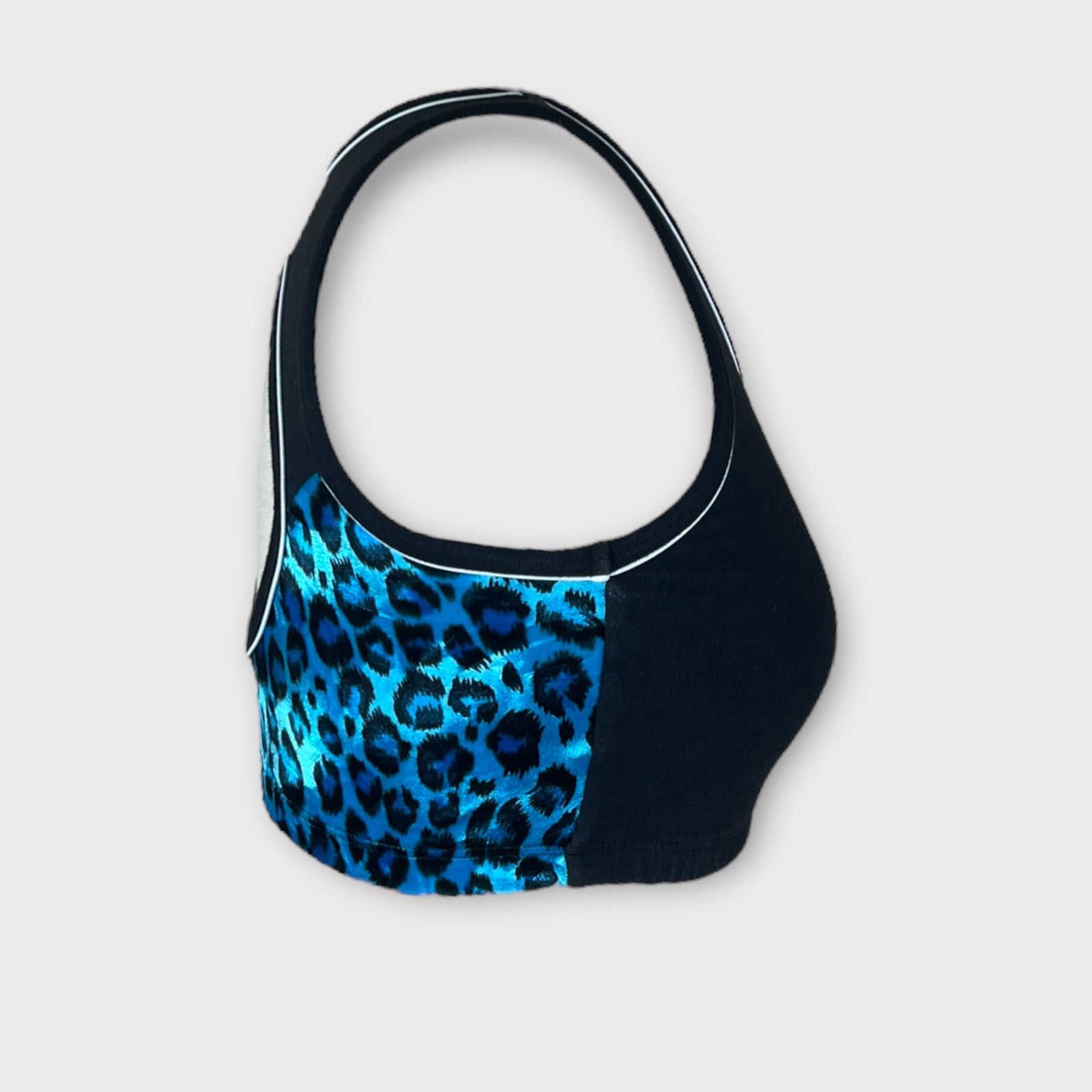 Vintage Cheer Athletics | Claw Sport Bra Velvet Blue Cheetah Print Size ONE SIZE - 3 Thumbnail
