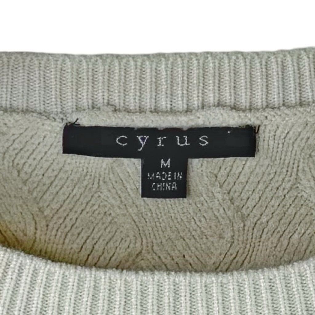 Other CYRUS Women's Soft Cream Colored Cable Knit Sweater Size M Size M / US 6-8 / IT 42-44 - 4 Thumbnail