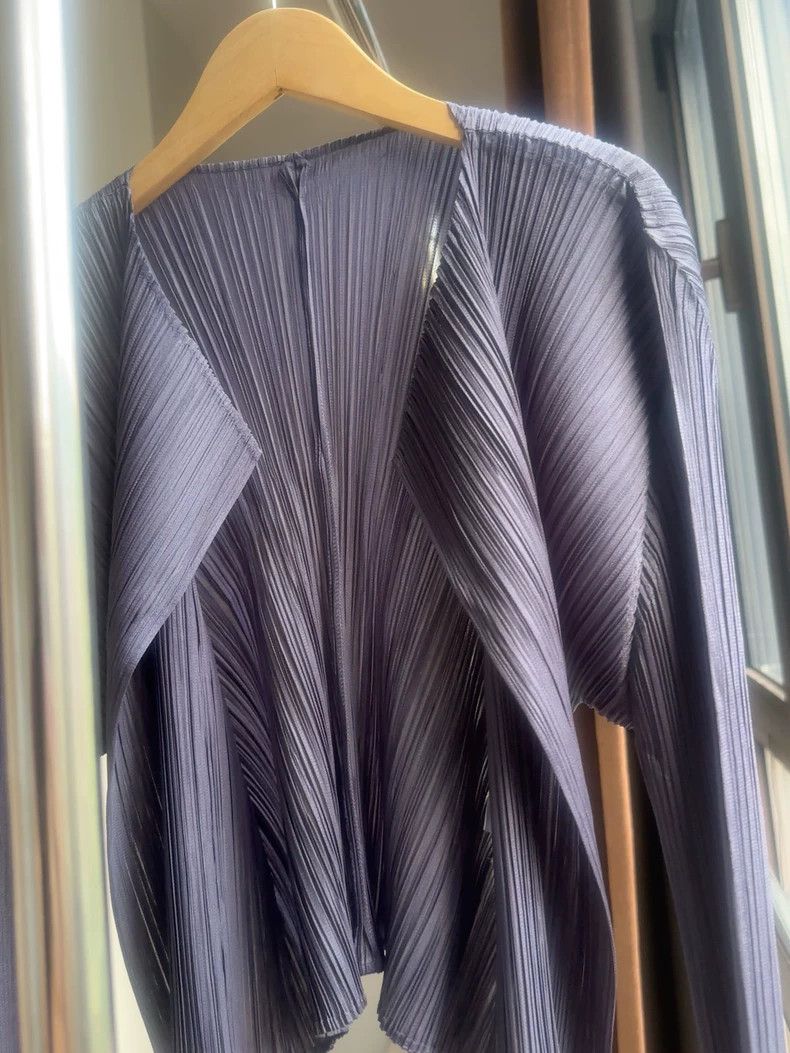 Issey Miyake Issey Miyake A blue-purple cardigan Size XXL / US 16-18 / IT 52-54 - 1 Thumbnail