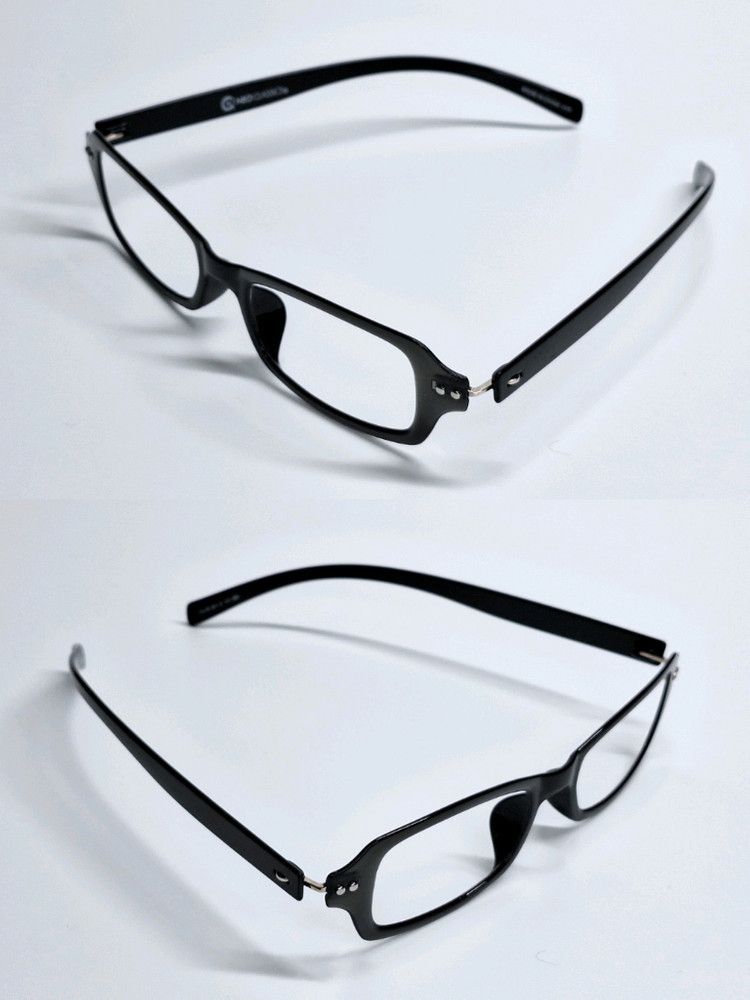 Other neo classics GLR-01-1 Slim Black Square Glasses Frame Size ONE SIZE - 5 Thumbnail