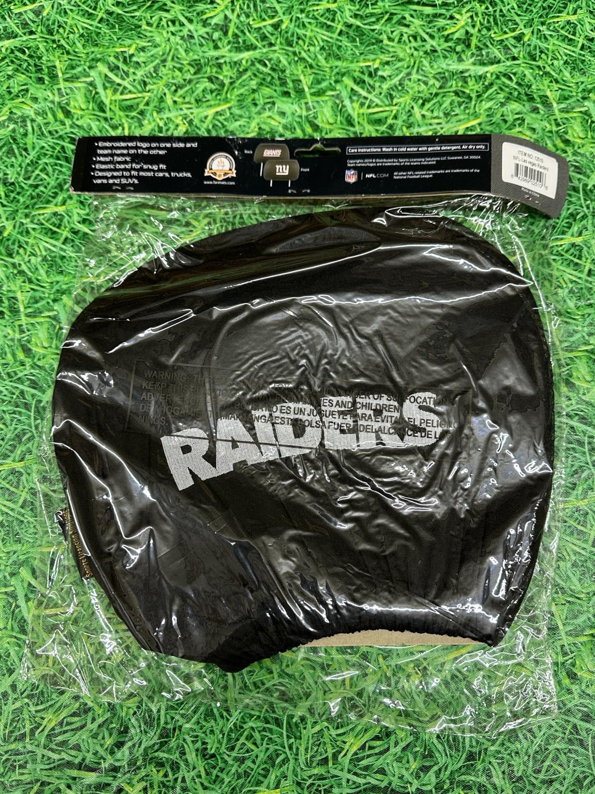 NFL Las Vegas Raiders NFL HEAD REST COVERS NEW Size ONE SIZE - 2 Thumbnail
