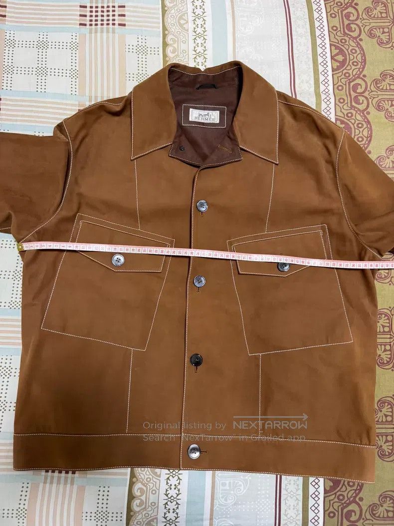 Hermes Hermes Cowhide Leather Jacket, Calfskin Leather Short-slee Size US M / EU 48-50 / 2 - 6 Thumbnail