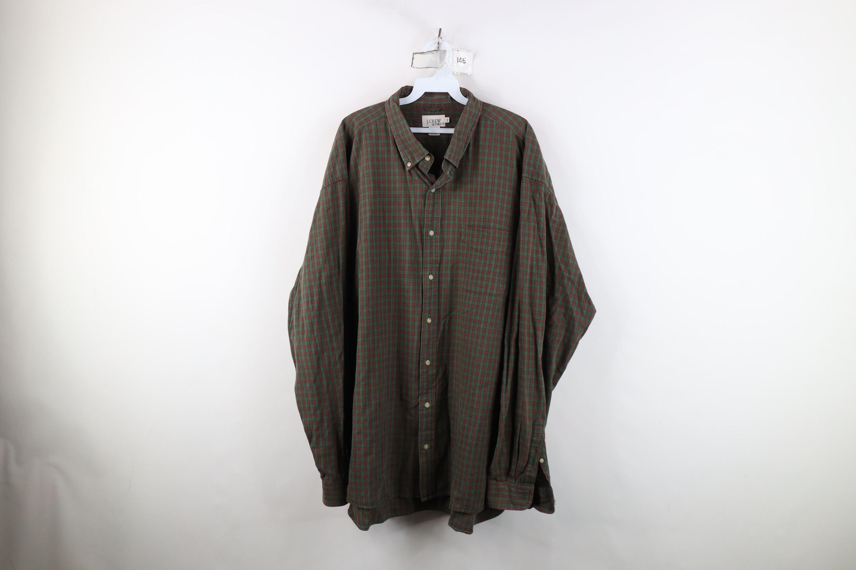 J.Crew Vintage 90s J Crew Collared Button Down Shirt Plaid Cotton Size US XXL / EU 58 / 5 - 1 Thumbnail