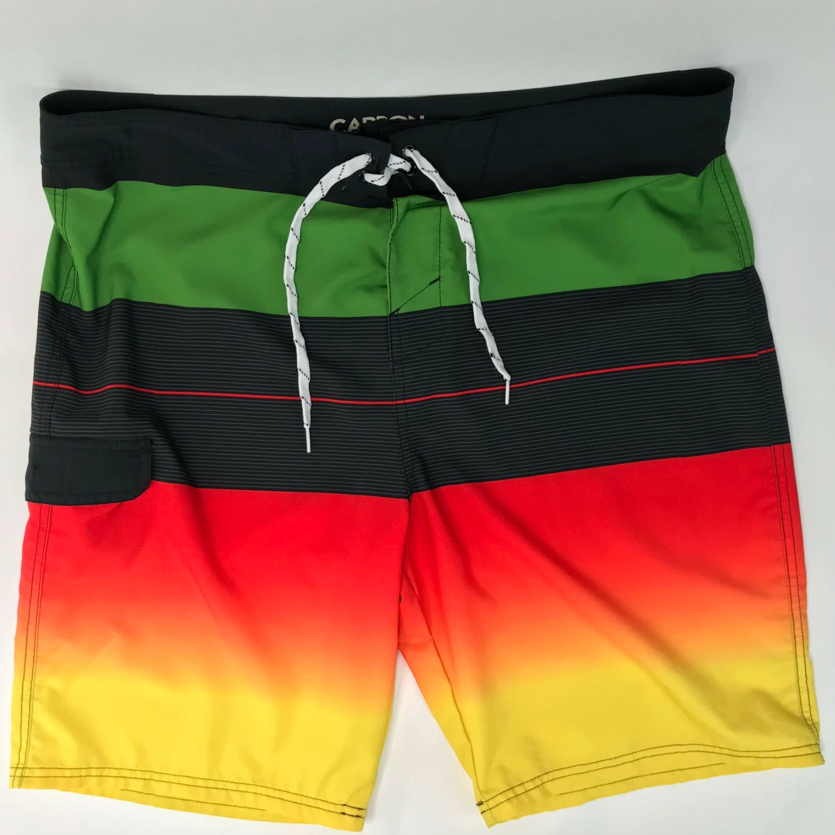 Carbon Carbon Mens Board Shorts Swim Trunks Surf Beach Multicolor 38 Summer Trunks Mens Board Shorts Surfing Beachwear Size US 38 / EU 54 - 2 Thumbnail