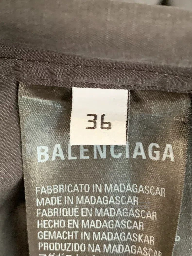 Balenciaga Balenciaga Double B Embroidered Asymmetric Black Shirt Size XS / US 0-2 / IT 36-38 - 6 Thumbnail