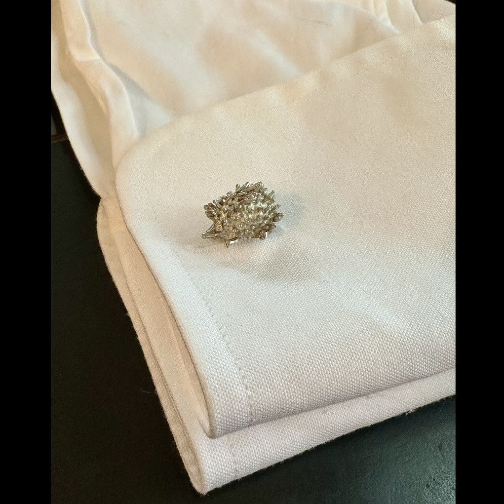 Other VINTAGE 1990s SILVER PLATED HEDGEHOG CUFFLINKS FRENCH CUFFS Size ONE SIZE - 5 Thumbnail