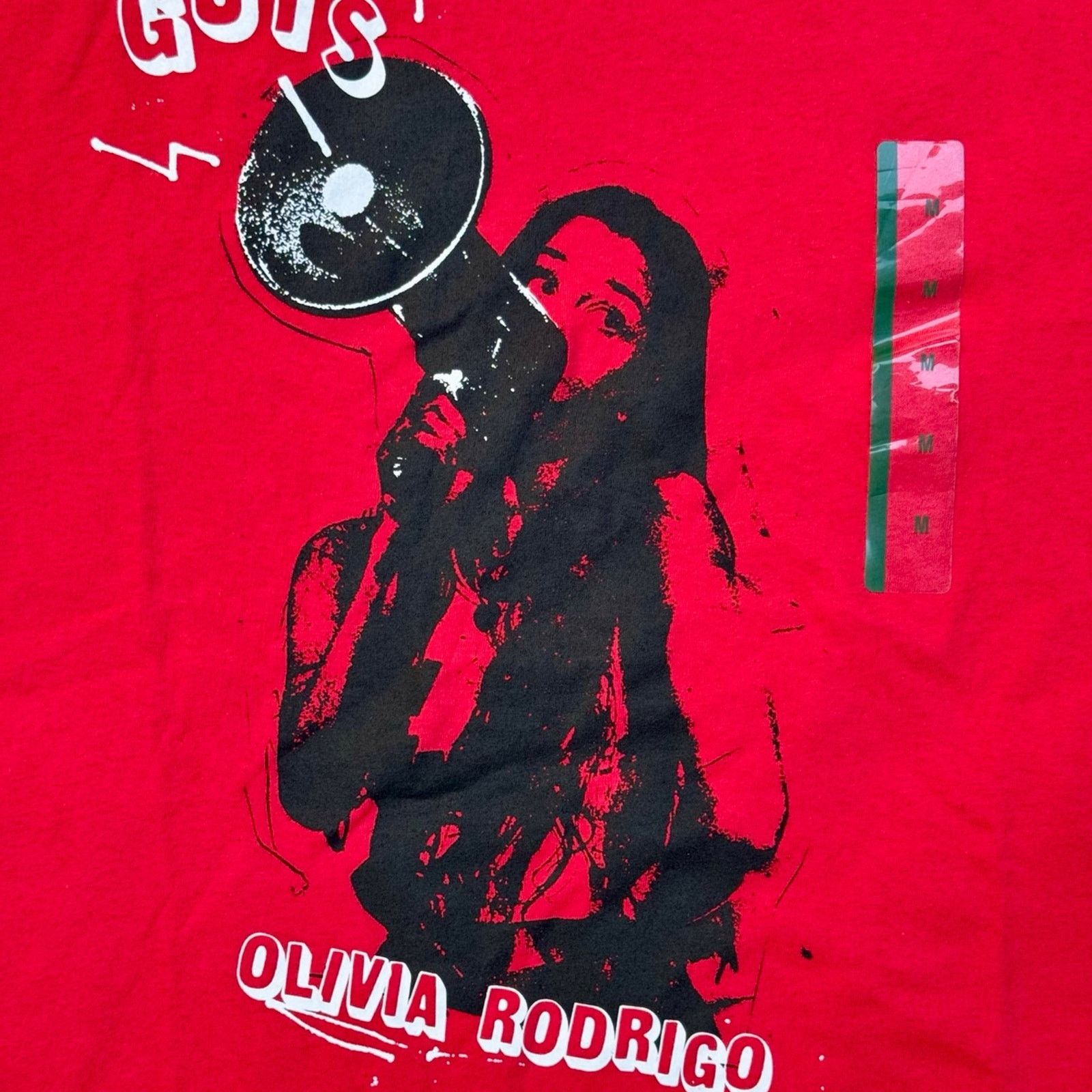 Olivier Theyskens 2025 Olivia Rodrigo T Shirt Guts! Shirt Red Graphic Tee Size M / US 6-8 / IT 42-44 - 2 Thumbnail