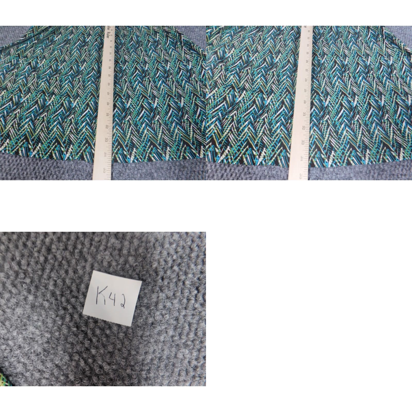 Vintage To the Max Womens Dress S Green A-Line Knit Polyester Mock Neck Short Sleeve Crochet Knee Length Pullover Stretch Geometric Size S / US 4 / IT 40 - 9 Thumbnail