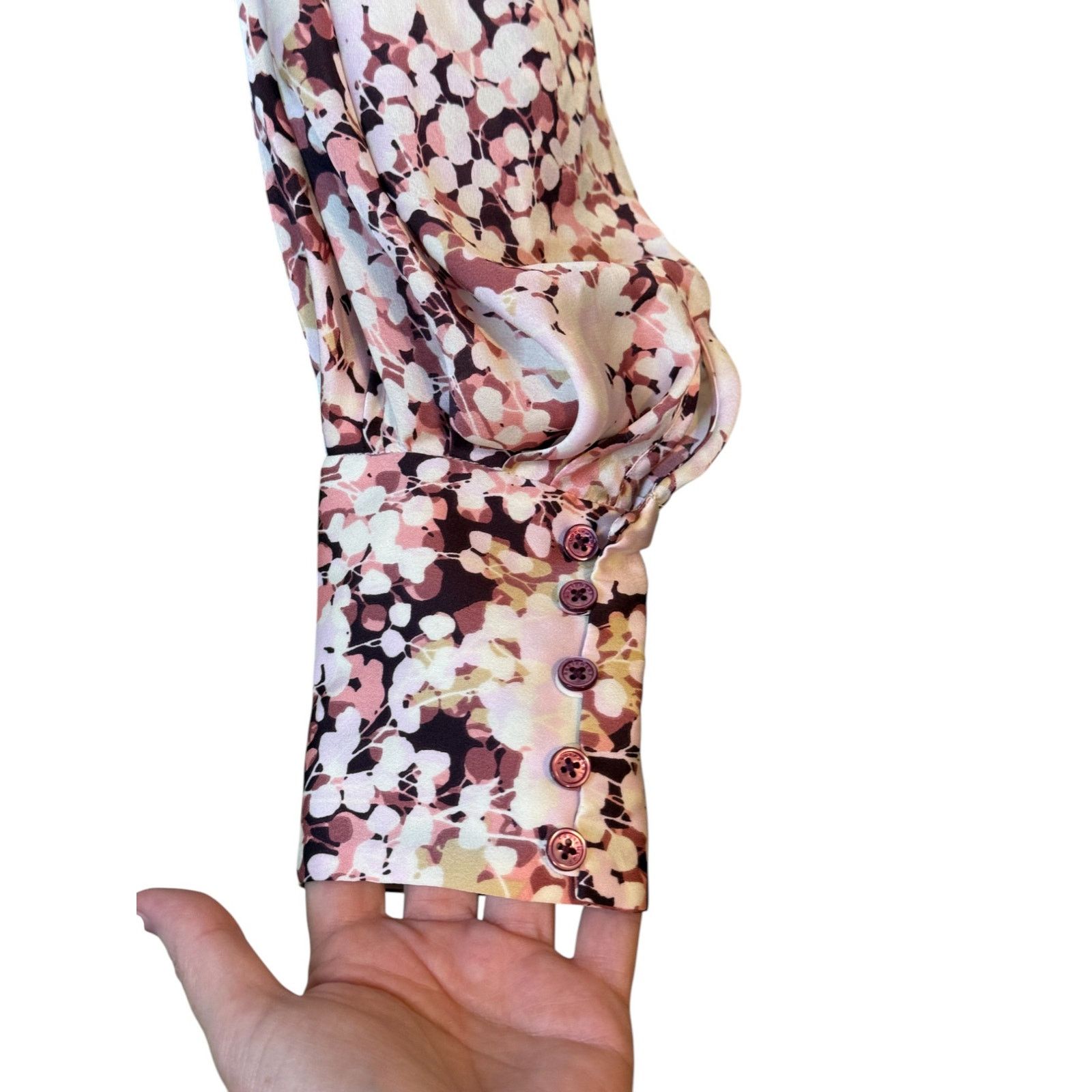 Equipment Equipment Blouse Women Medium Pink Floral Business Work Size M / US 6-8 / IT 42-44 - 5 Thumbnail
